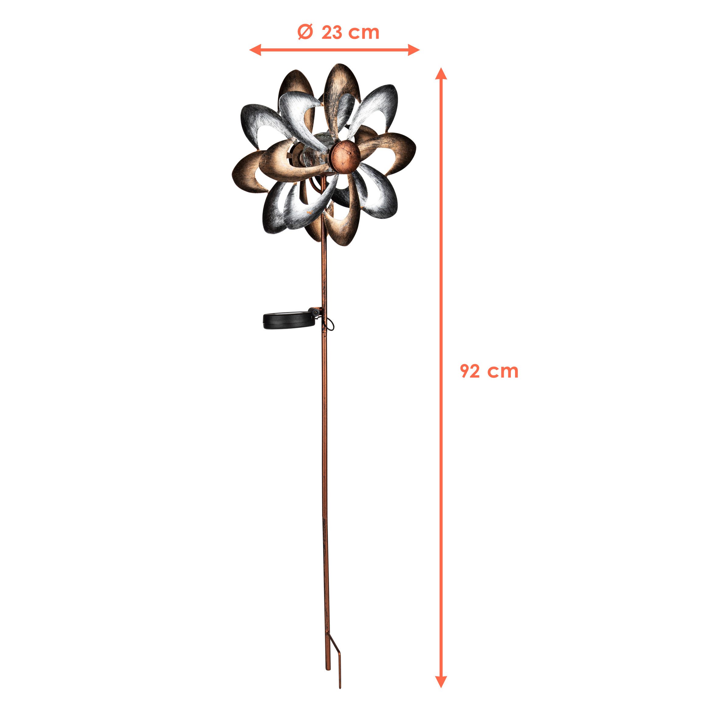 Spetebo Deko-Windrad Metall Doppel Windrad mit günstig online kaufen