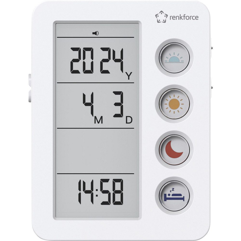 Renkforce Wecker Renkforce RF-4883628 Wecker Weiß Medikamenten-Erinnerung