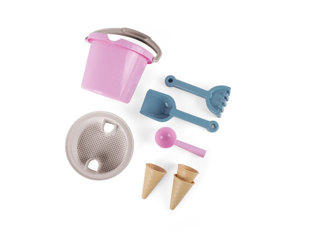dantoy Sandform-Set Sandspielzeug Sandspiel-Set Thorbjorn 8-teilig rosa