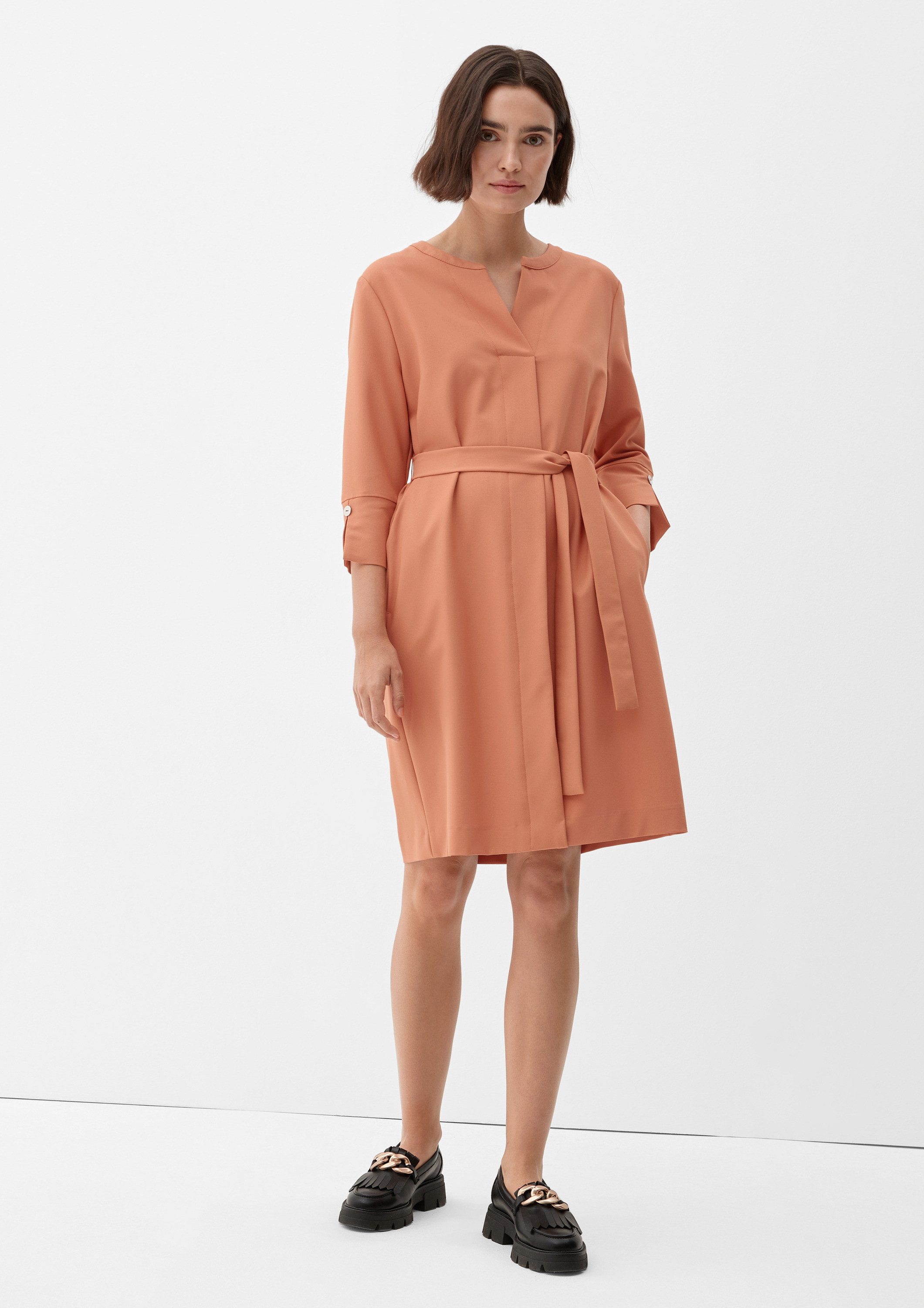 s.Oliver Minikleid Kleid Blusenkleid mit Gürtel