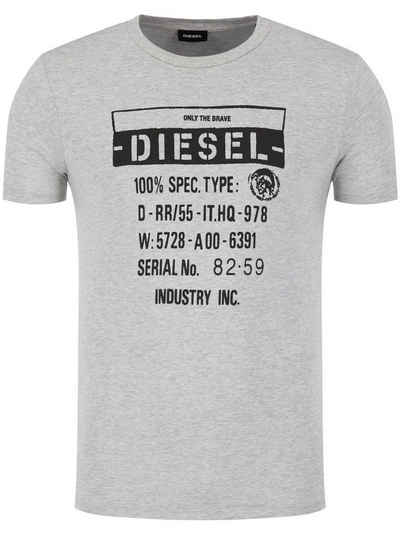 Diesel T-Shirt »Regular Fit Rundhals T-DIEGO-S1 Grau«