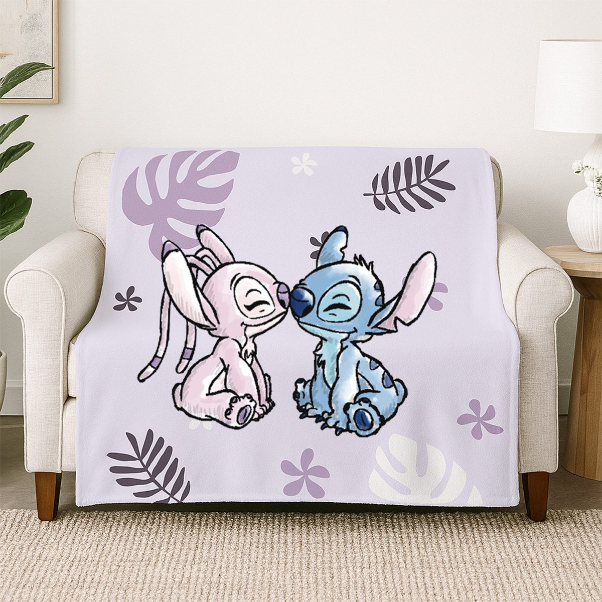 Jerry Fabrics Tagesdecke Lilo & Stitch Weiche Fleecedecke 100x150 cm für Ki günstig online kaufen