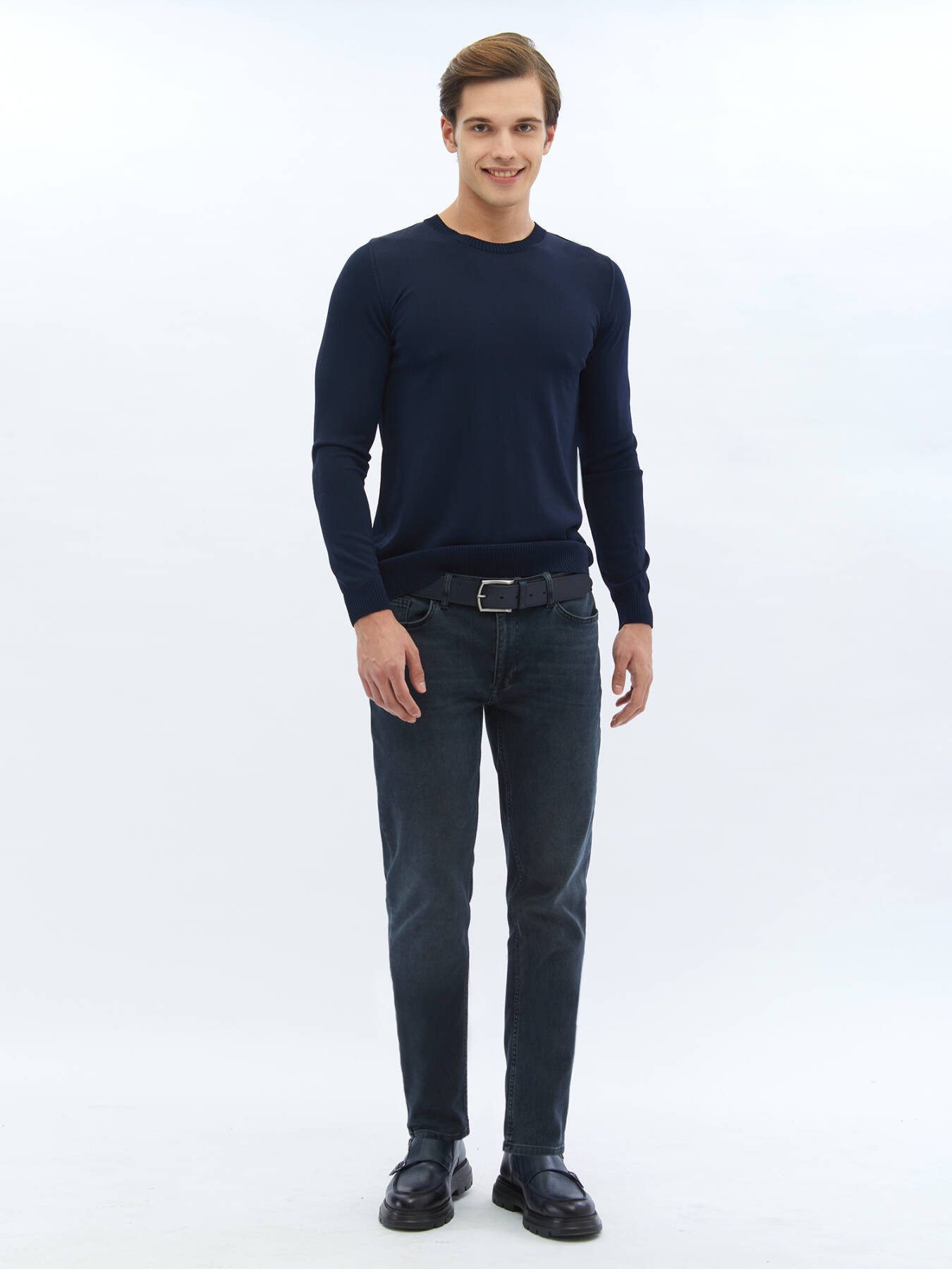 KİP Steppweste Strickpullover aus schlichtem Strick mit Rundhalsausschnitt