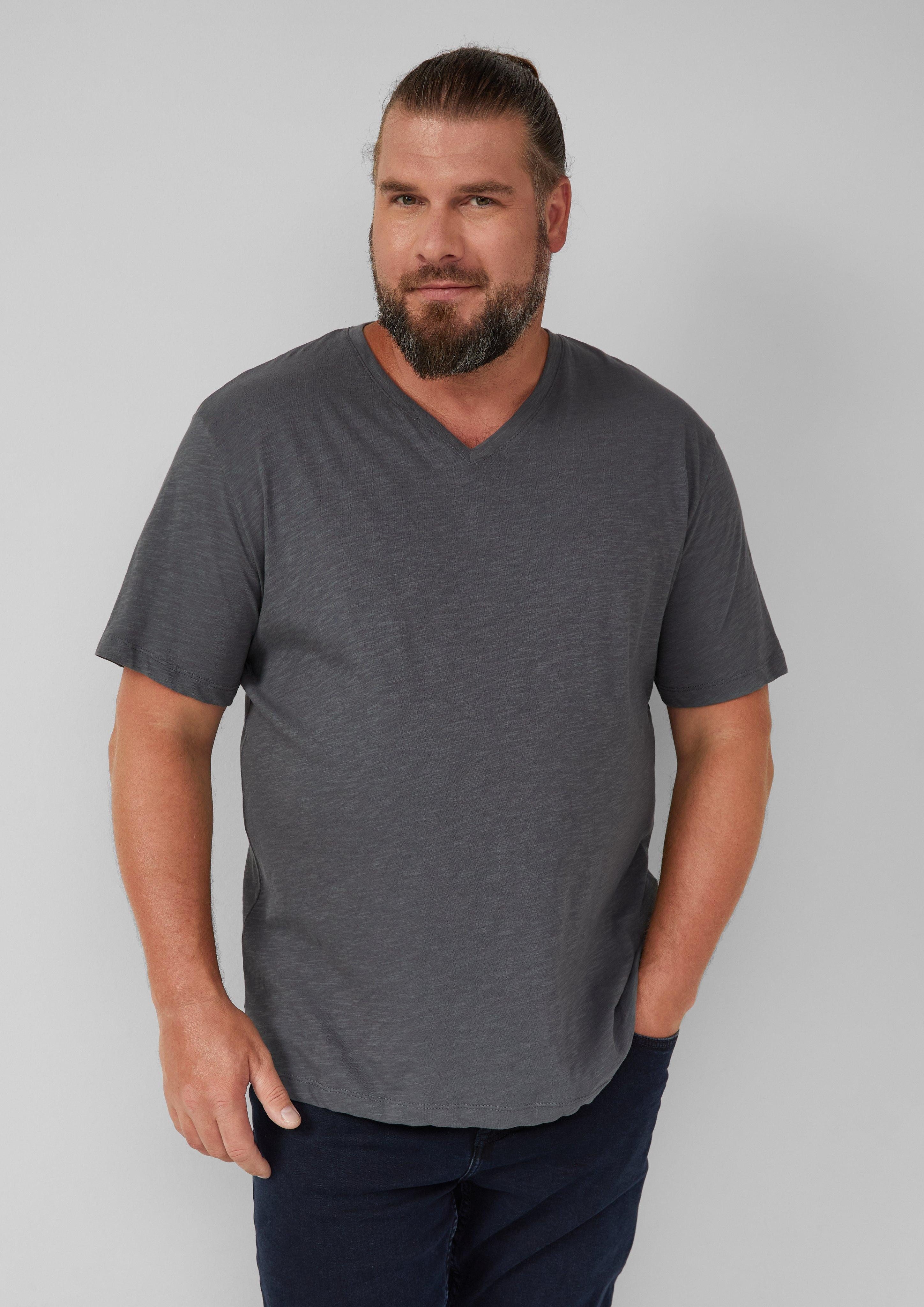 s.Oliver Basic-T-Shirt Farbe dunkelgrau Größe: 5XL günstig online kaufen