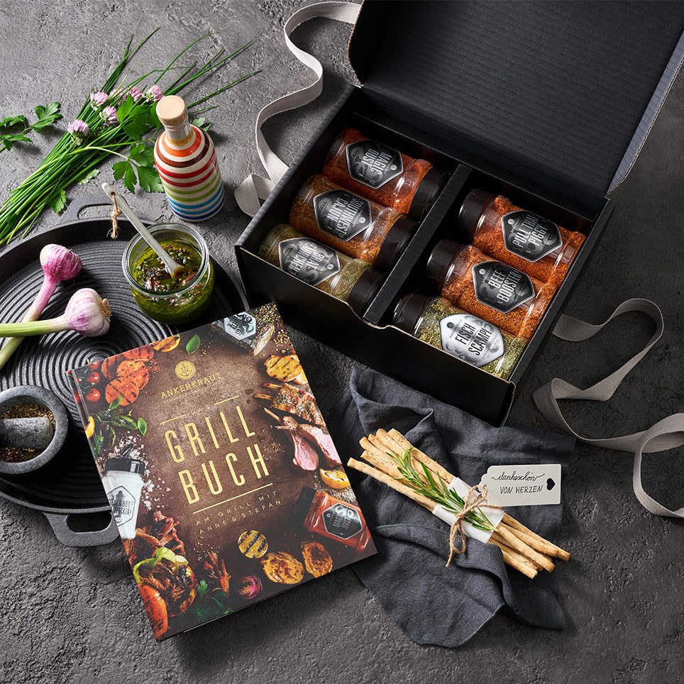 Ankerkraut Gewürz Grillbuch Set, Ankerkraut Grillbuch Gewürz-Set - Gewürzmischung BBQ