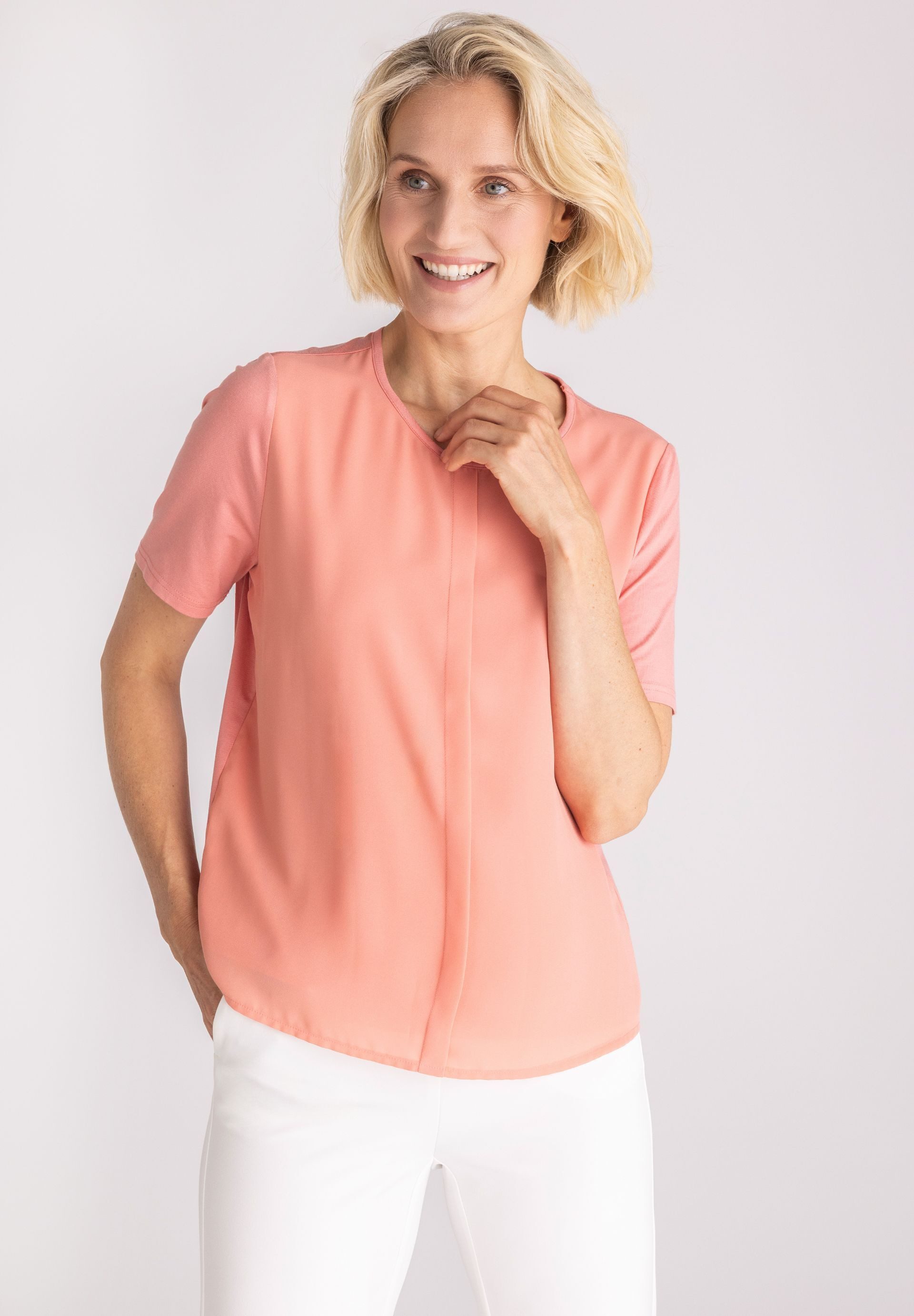 FRANK WALDER Blusenshirt mit Mittelnaht-Detail