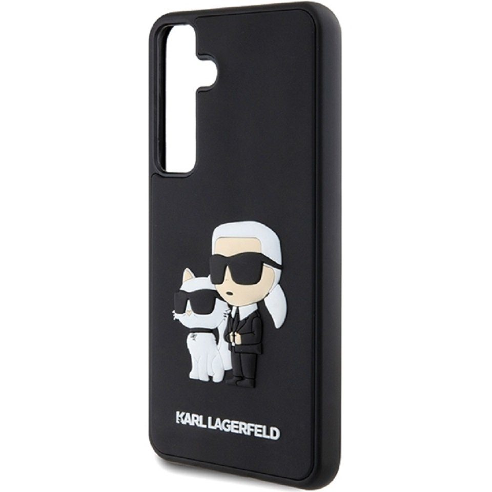 KARL LAGERFELD Handyhülle Case Galaxy S24 Plus 3D Kunststoff schwarz 6,7 Zoll, Kantenschutz