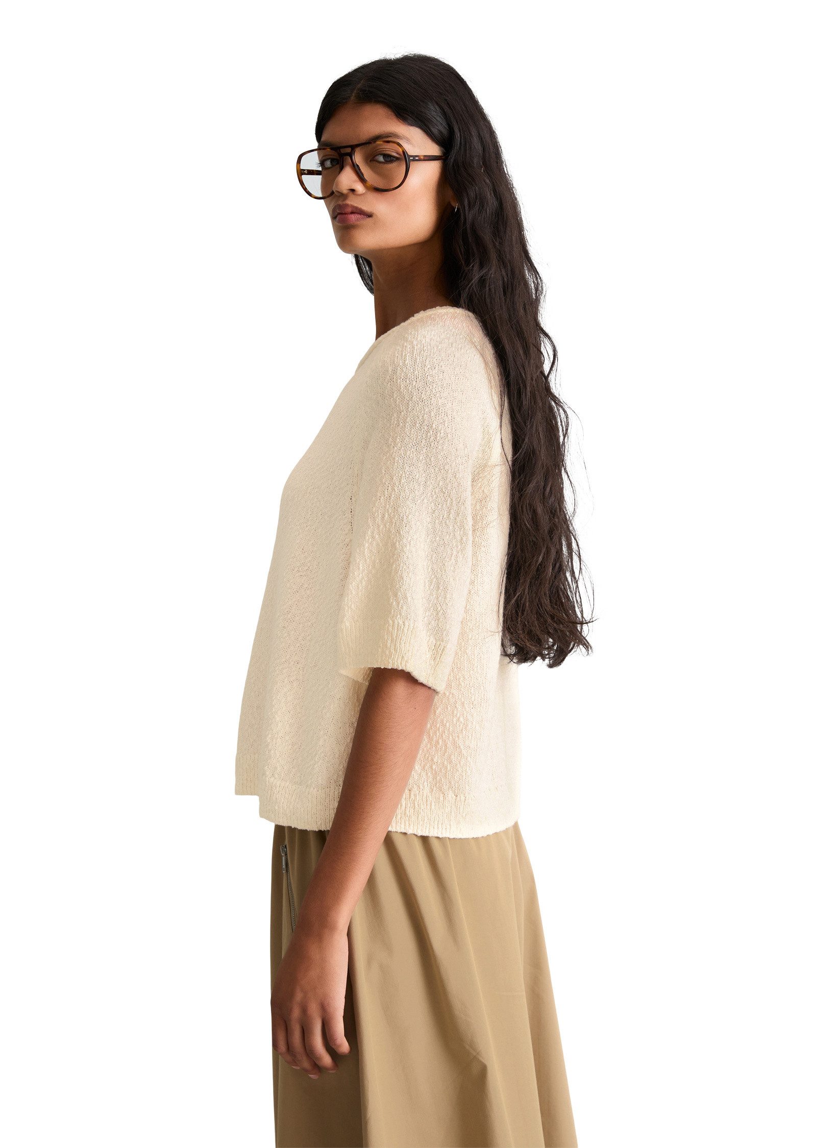 Marc O'Polo DENIM Strickpullover aus Cotton Slub Garn