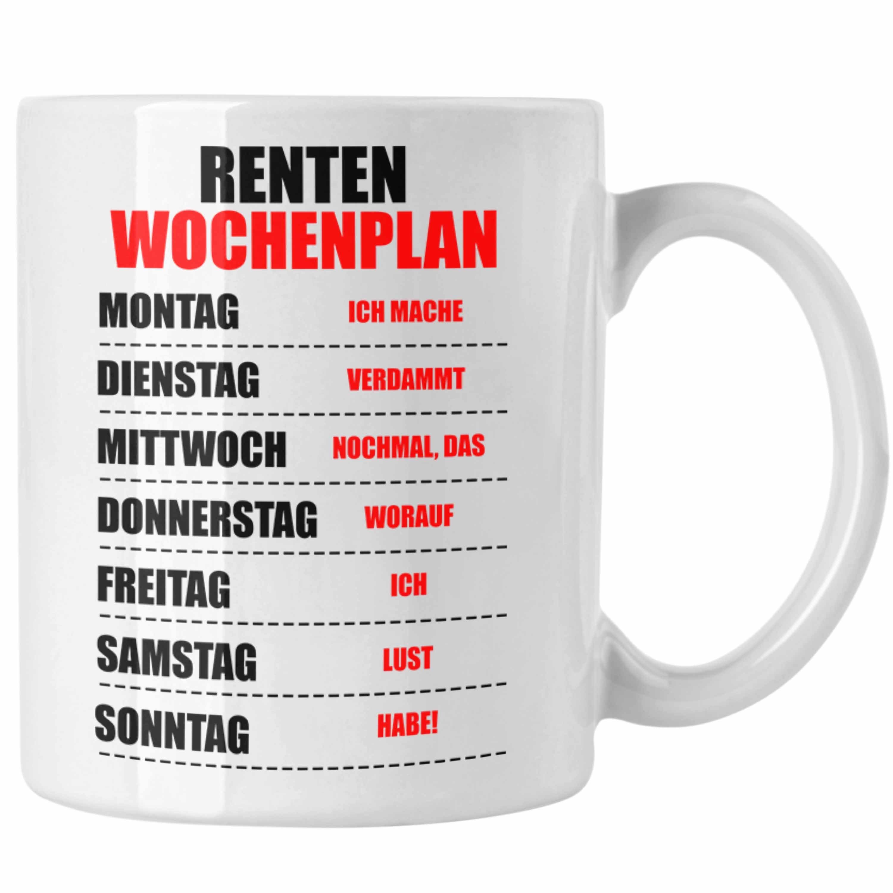 Trendation Tasse Trendation - Renter Tasse Ruhestand Geschenk Rente für Mann Frau Lusti