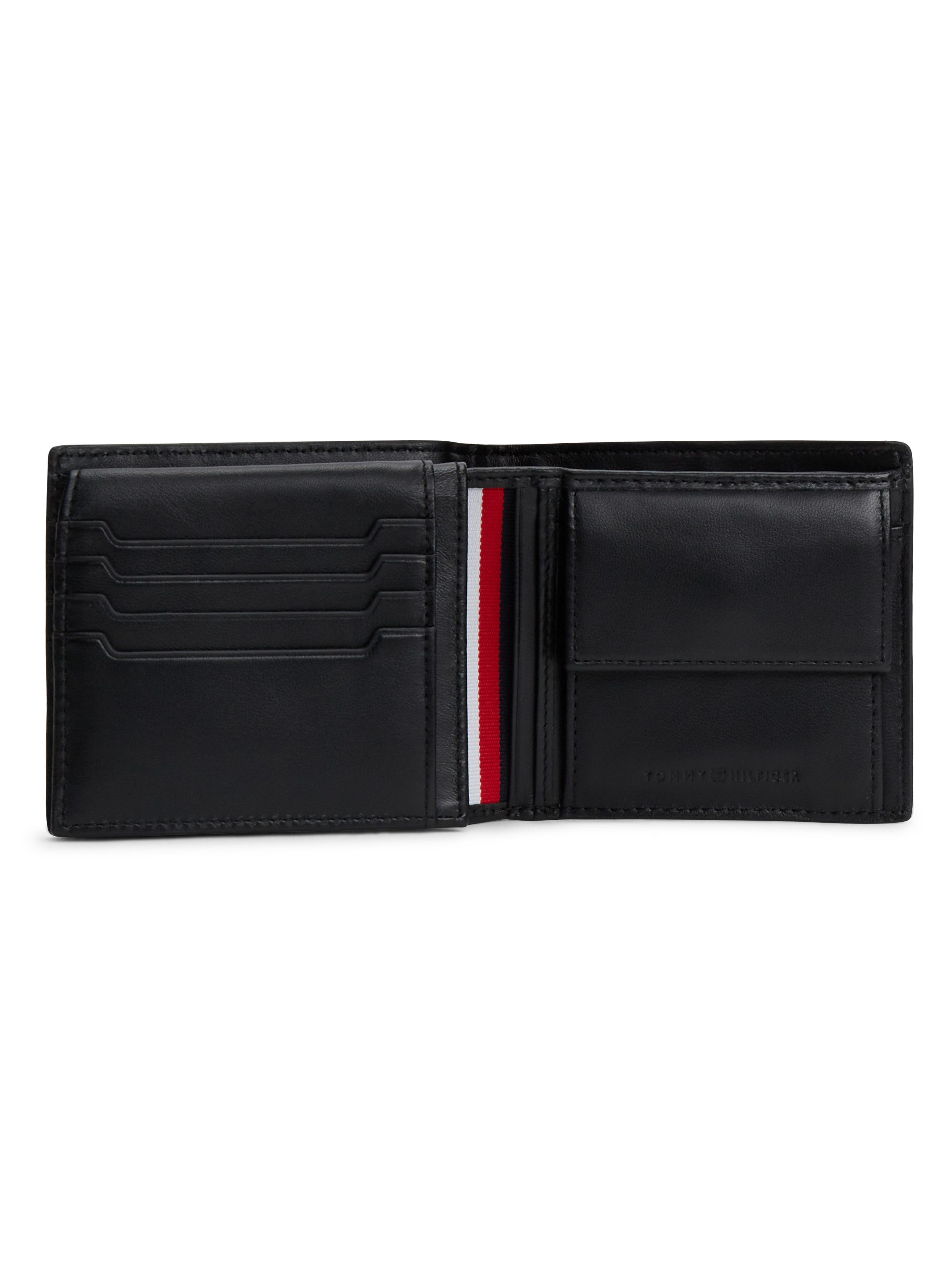 Tommy Hilfiger Geldbörse TH SOHO CC FLAP AND COIN, Unisex Geldbeutel, Portemonnaie mit bunten Streifen in Tommy Farben