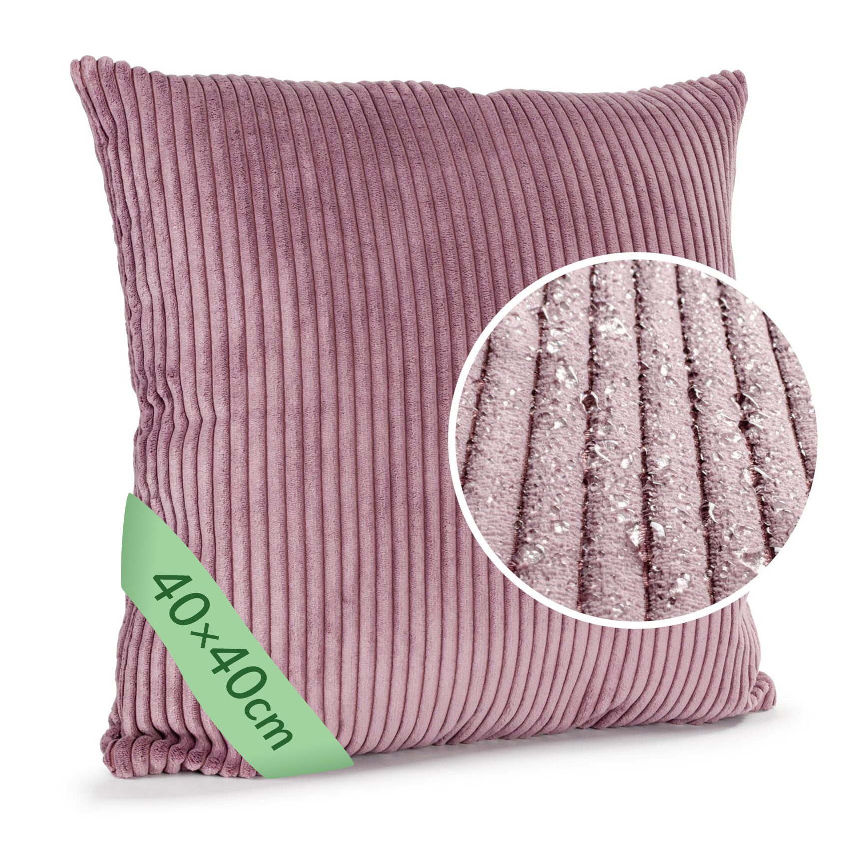 ANRO Dekokissen Kissenhülle MIT oder OHNE Füllung Kissenbezug Zierkissen, Kissenüberzug ohne Füllung Cordsamt 40x40cm Einfarbig Violett