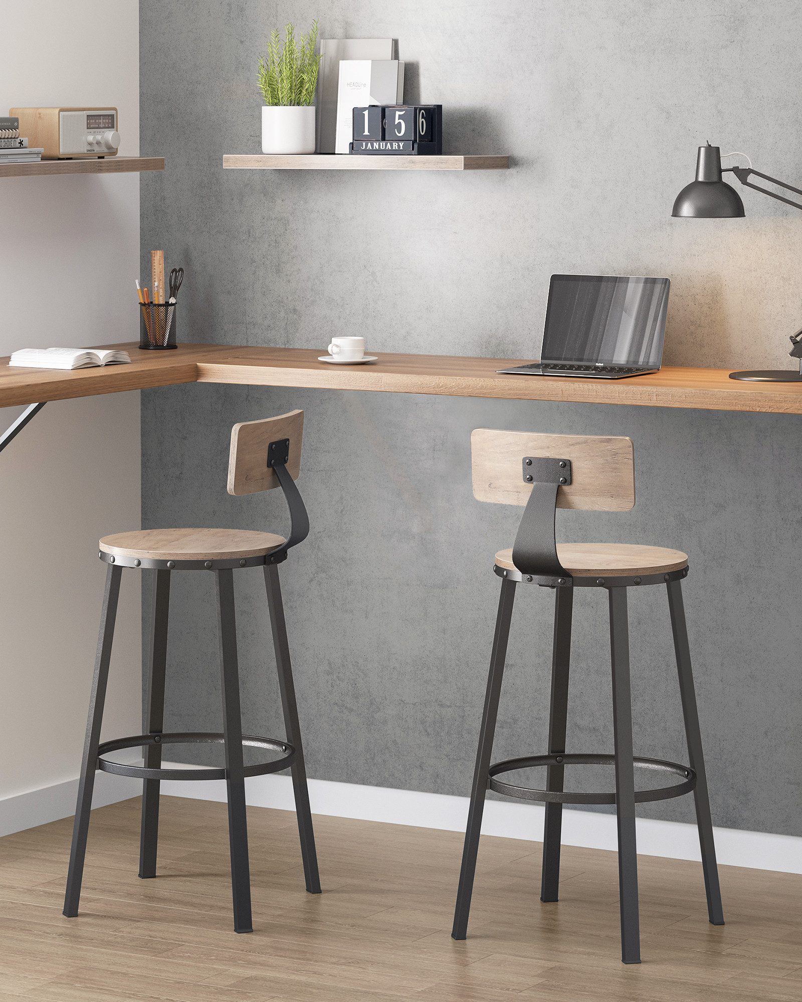 VASAGLE Barhocker Barstühle (Set, 2 St), günstig online kaufen