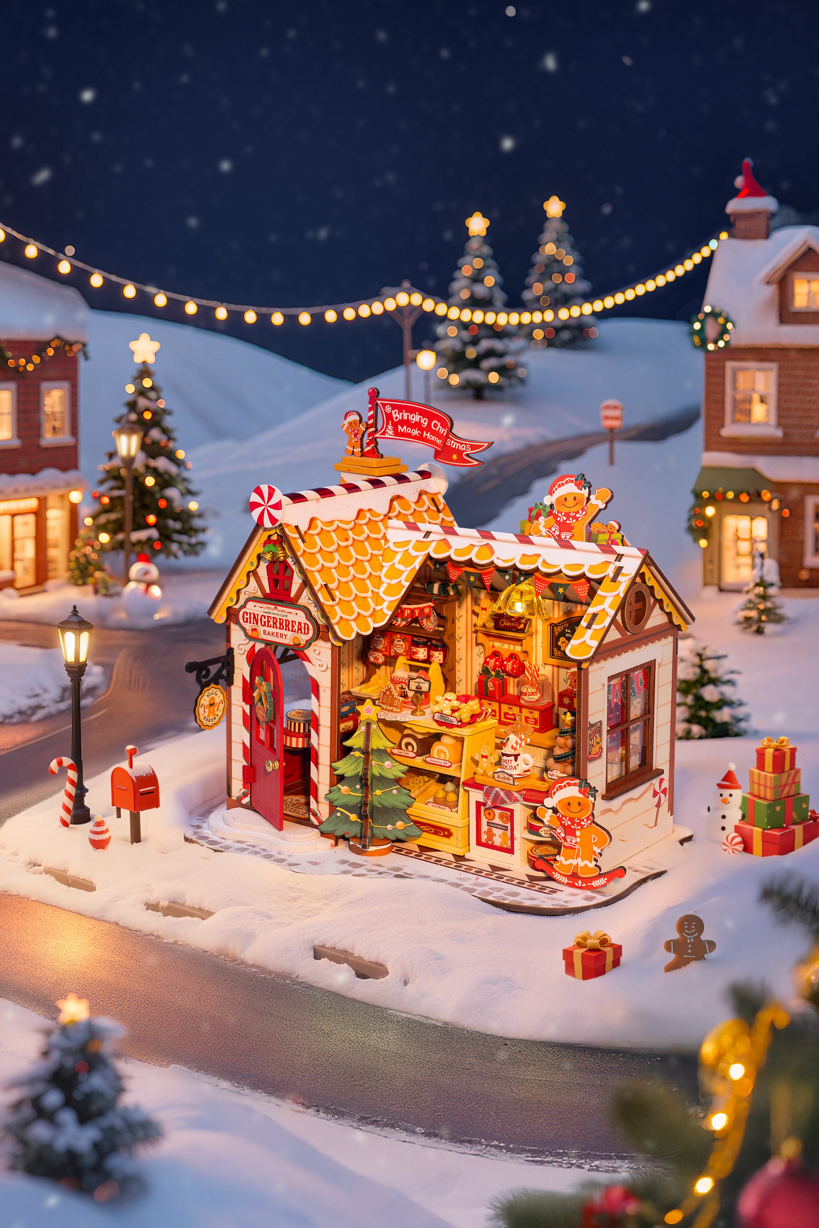 ROLIFE 3D-Puzzle Rolife DG176 DIY House Gingerbread House, 330 Puzzleteile