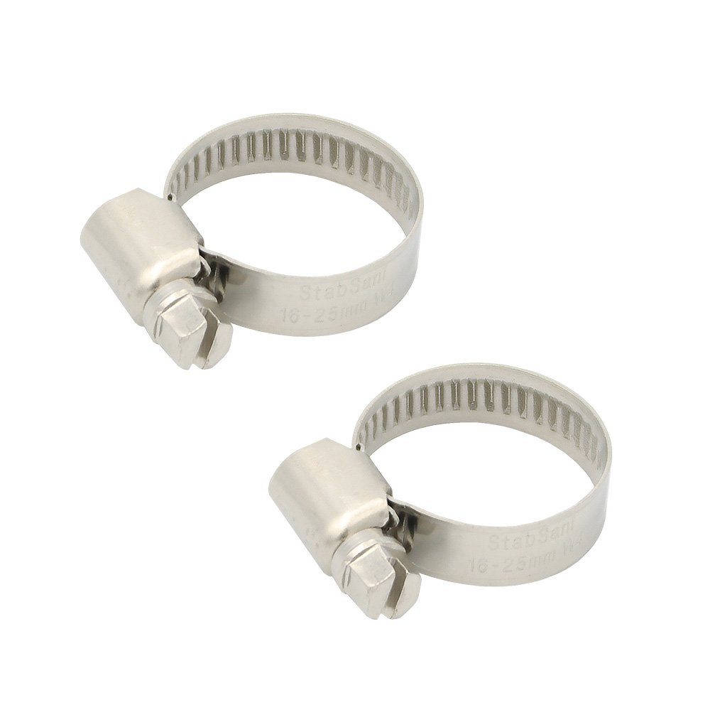 puteus Dichtschelle 2x Edelstahl Schlauchschelle 16 - 25 mm 3/4 Zoll Schlauchklemme