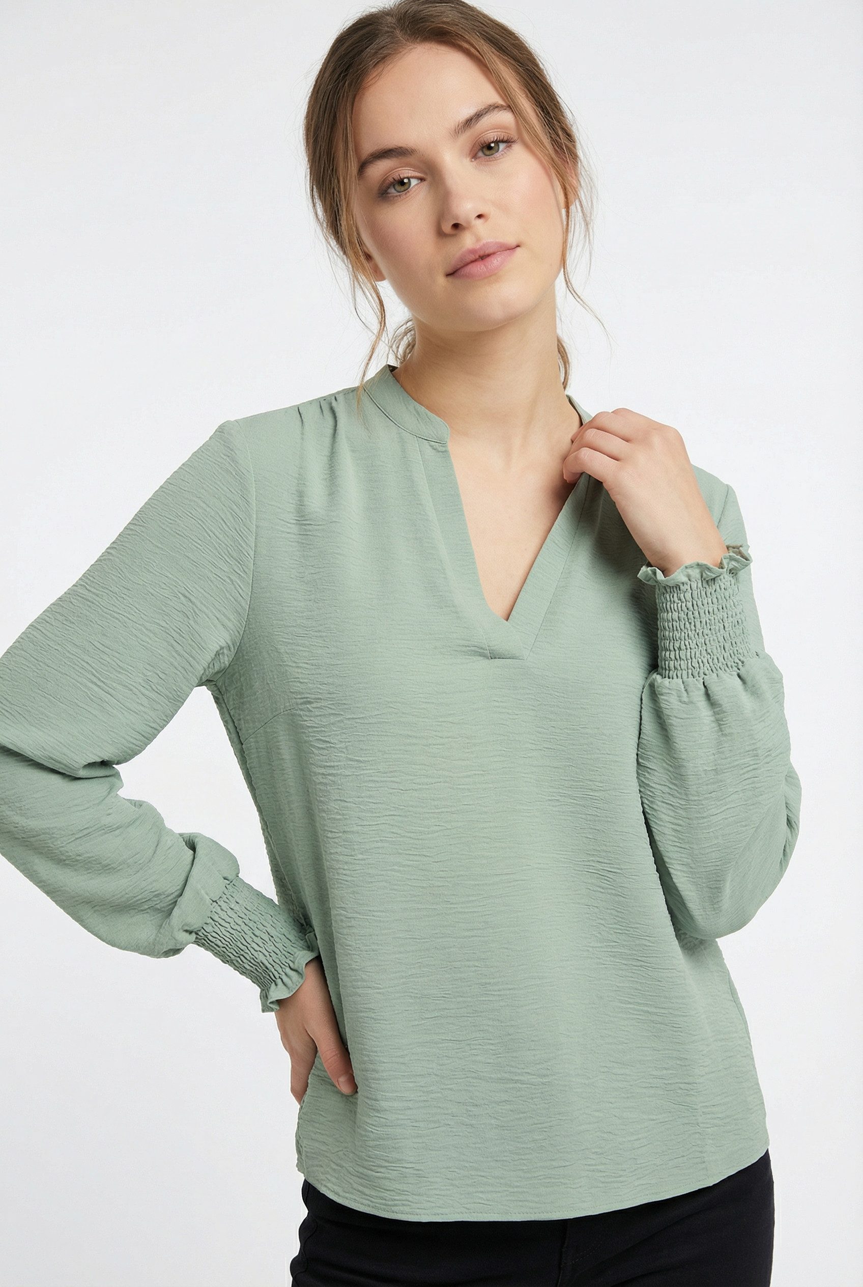 ONLY CARMAKOMA Shirtbluse CARMETTA LIFE V-NECK TOP WVN NOOS günstig online kaufen