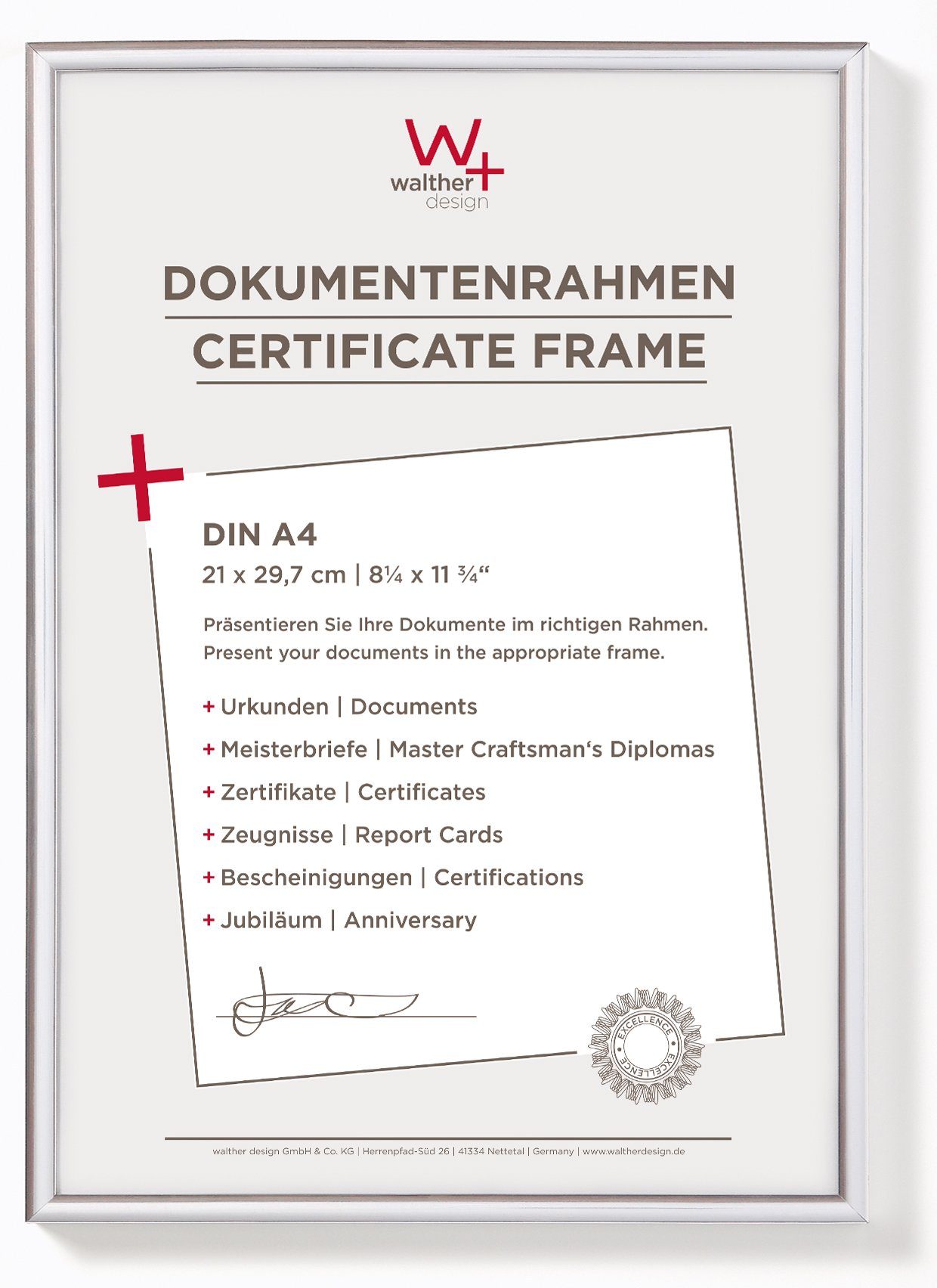 Walther Design Bilderrahmen New Lifestyle Kunststoffrahmen DIN- und Posterformate