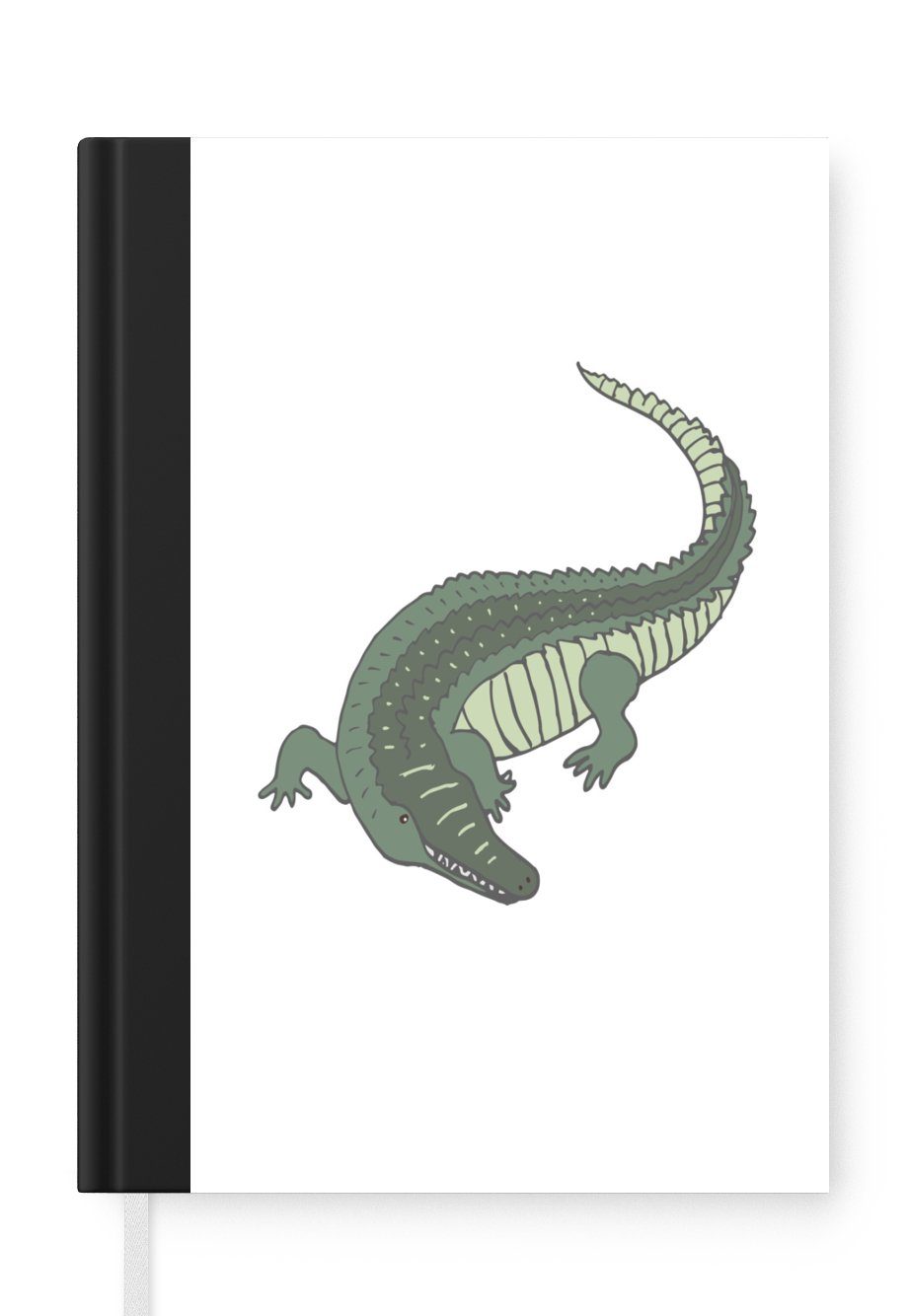 MuchoWow Notizbuch Alligator - Kinder - Jungen - Mädchen, Journal, Merkzettel, Tagebuch, Notizheft, A5, 98 Seiten, Haushaltsbuch | Notizbücher