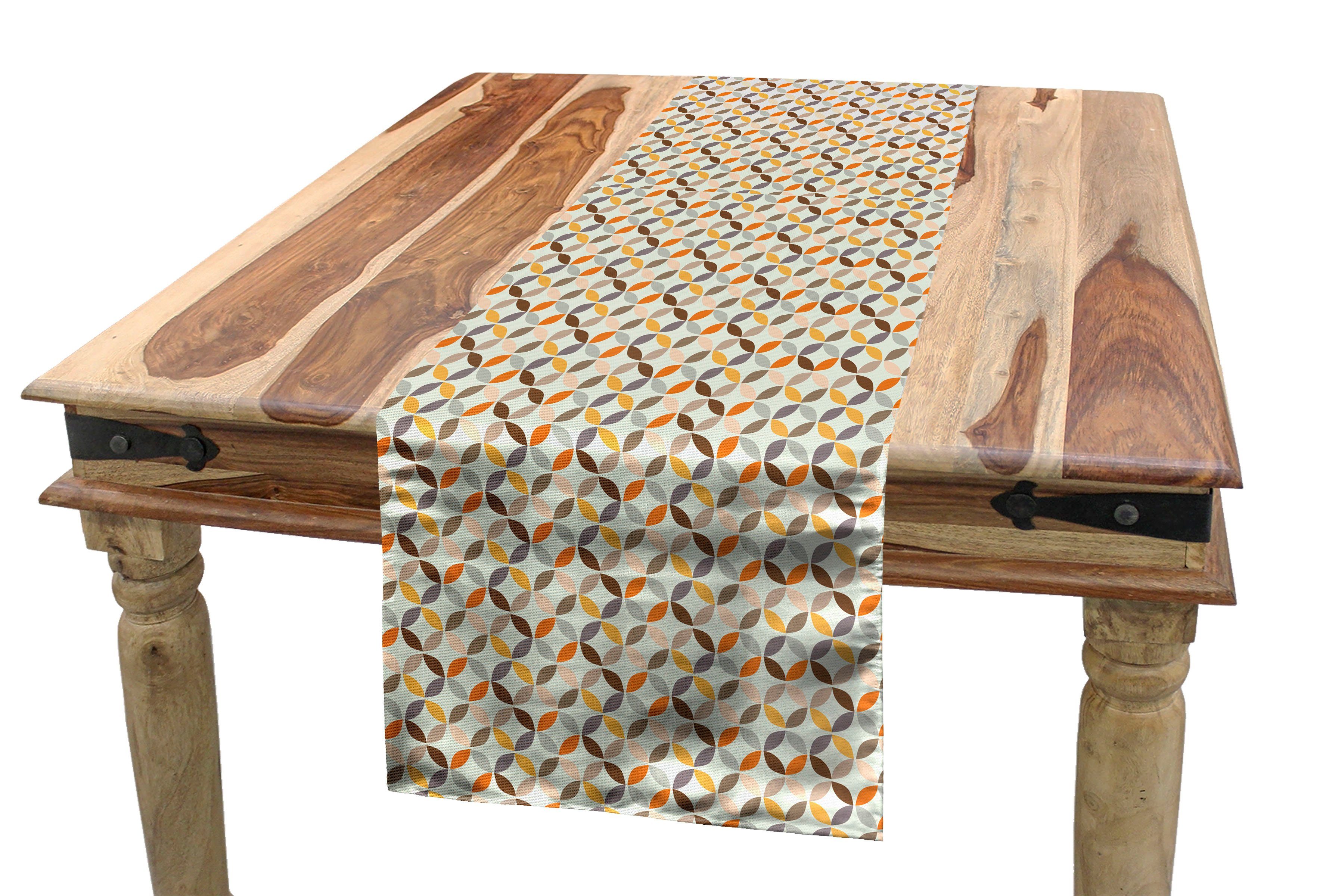Tischläufer Küche Abgewinkelt Tile Cyclic Rechteckiger Geometrisch Dekorativer Tischläufer, Esszimmer Abakuhaus