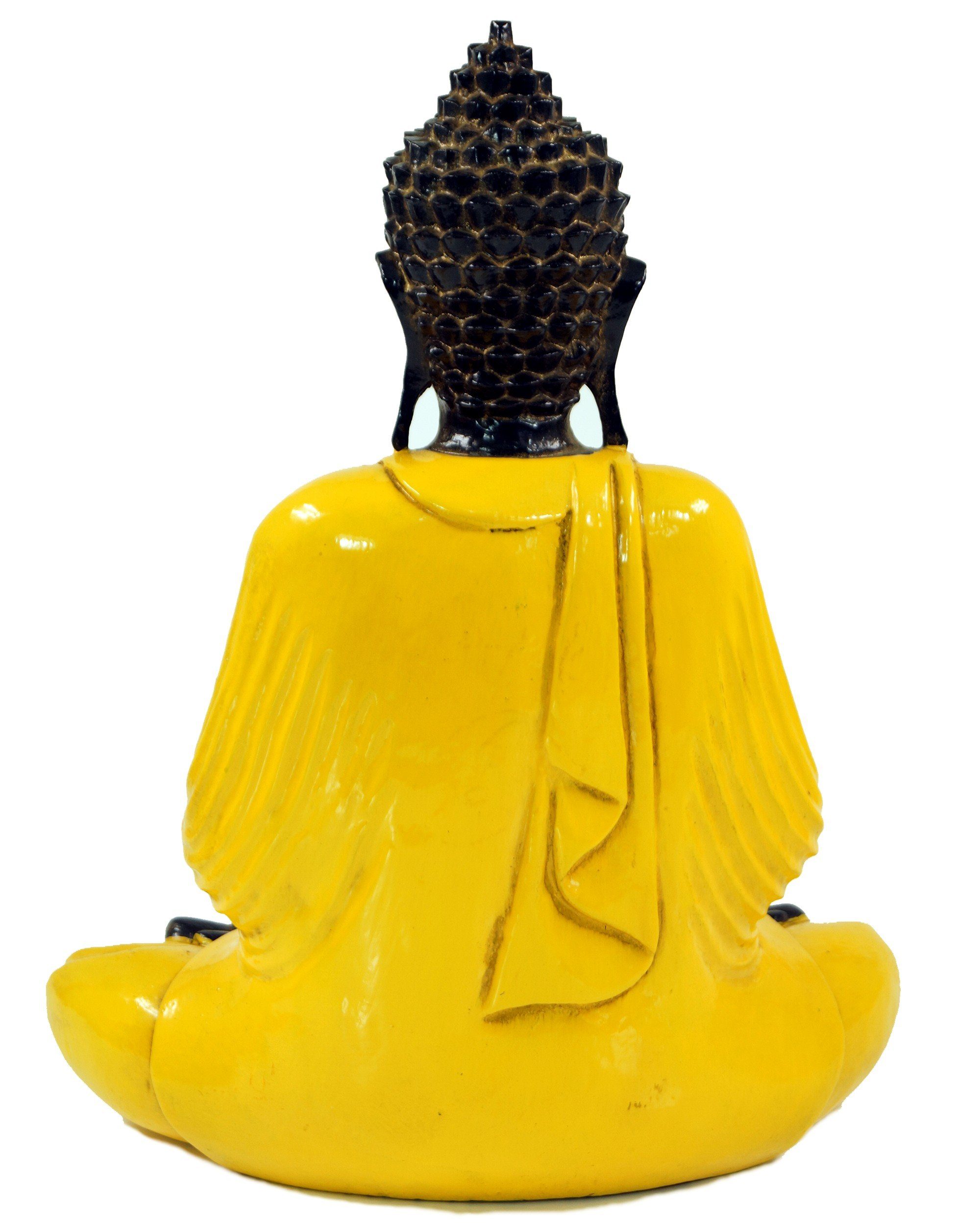 Geschnitzter Buddhafigur -.. Guru-Shop im gelb Anjali Buddha Mudra sitzender