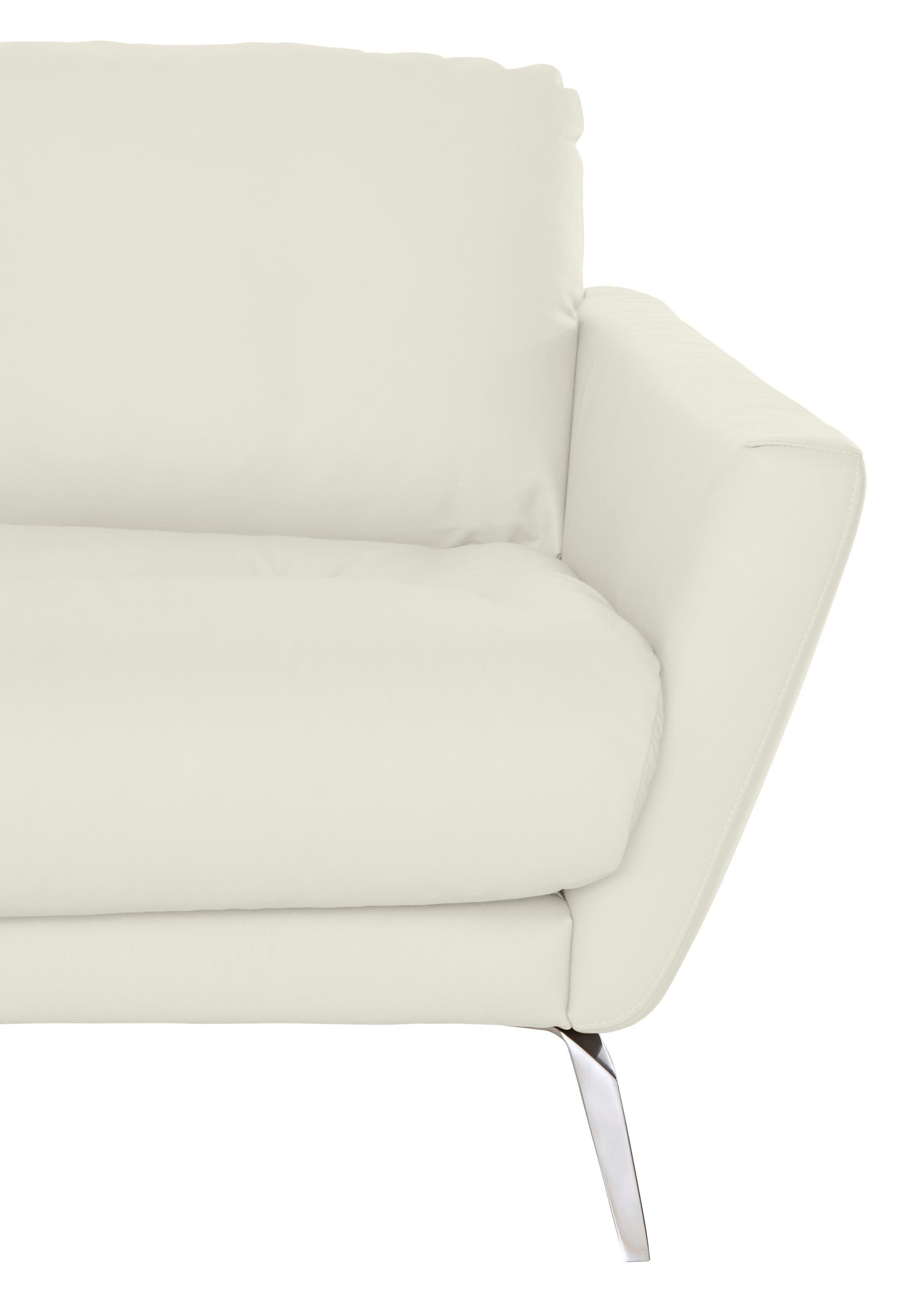 Chrom Sitz, Heftung Füße im mit Big-Sofa softy, W.SCHILLIG glänzend dekorativer