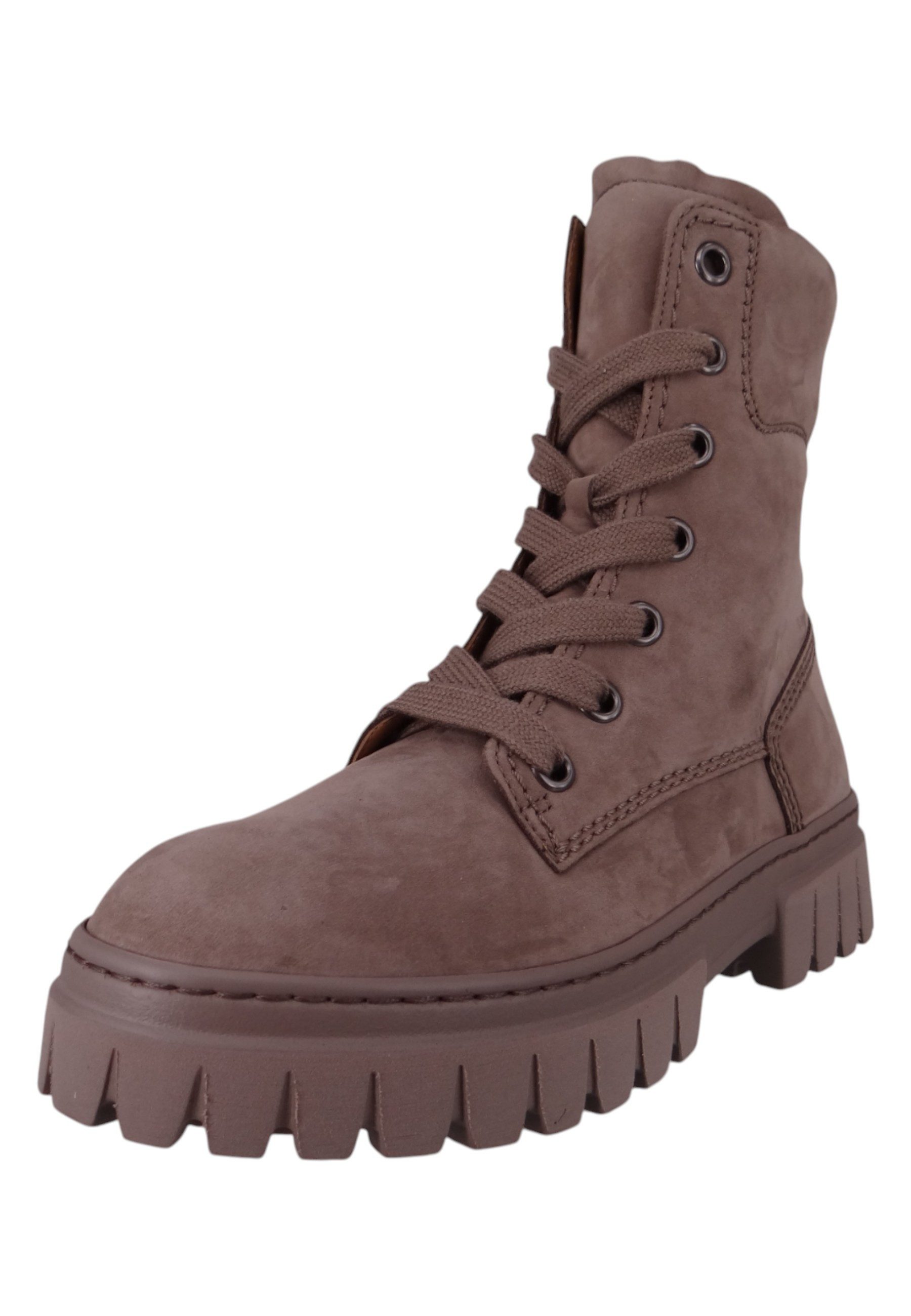 Gabor Damen Schnürstiefeletten – Bequeme Mehrweite H, Mit Reißverschluss, Rauleder, 3 Cm Absatz