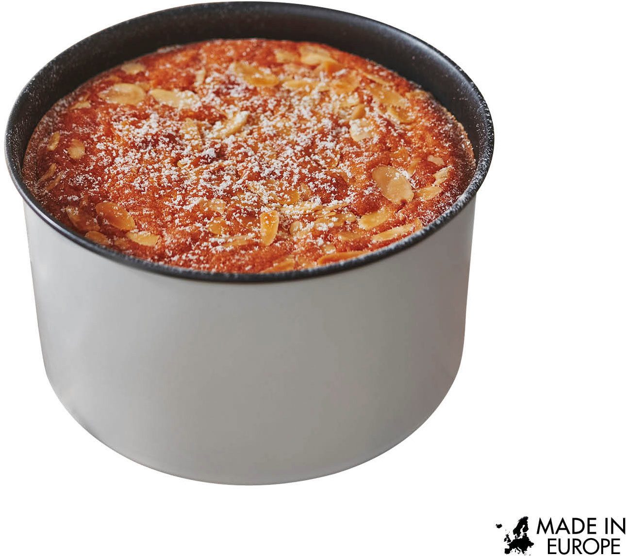 CHG Kuchenblech 15er PushPan, Backform aus Feinblech, Metall, Silikon, (1-St), patentierte Silikondichtung, 100 % auslaufsicher, Made in Europe