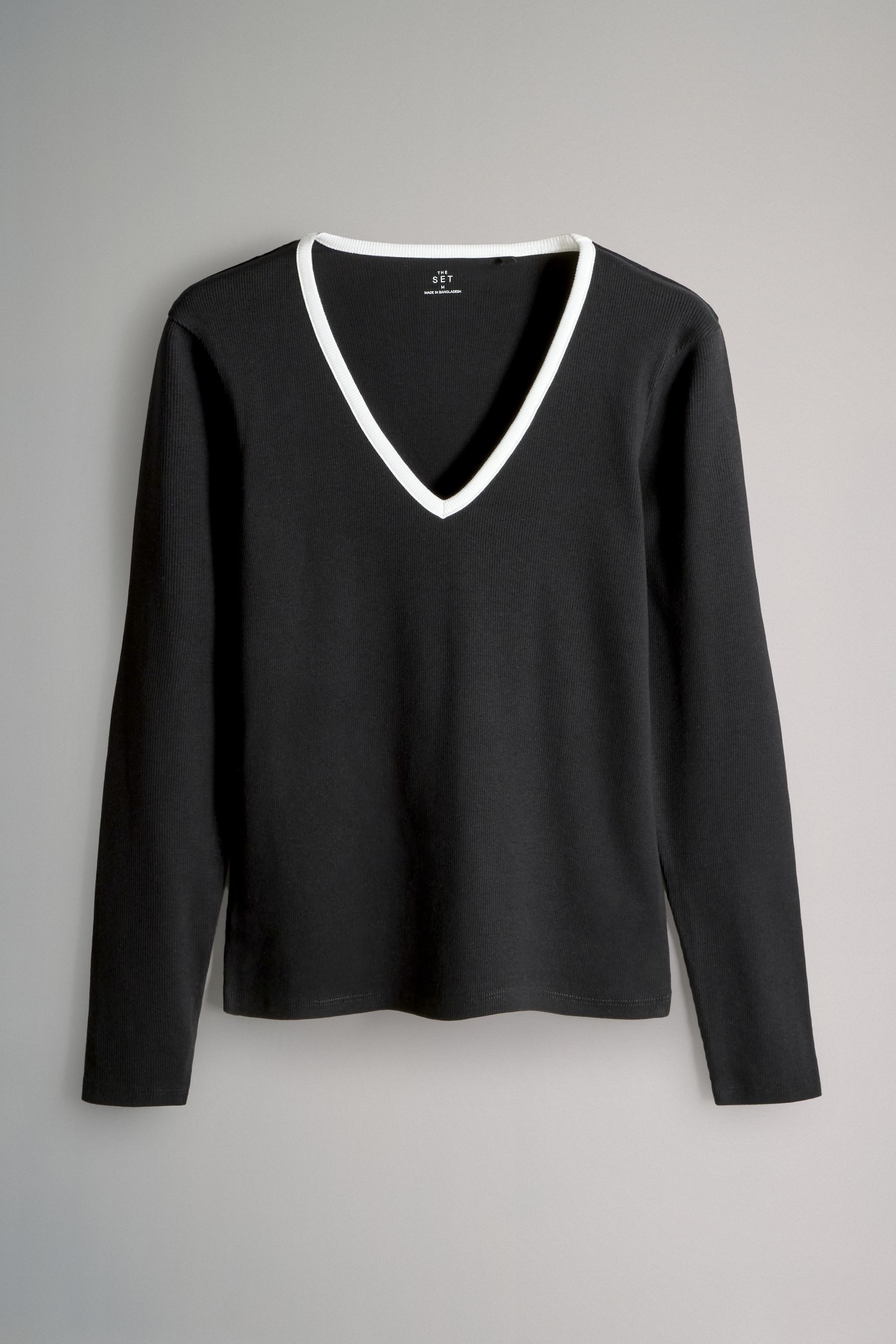 The Set Langarmshirt The Set Langarmshirts mit V-Ausschnitt, 4er-Pack (4-tl günstig online kaufen