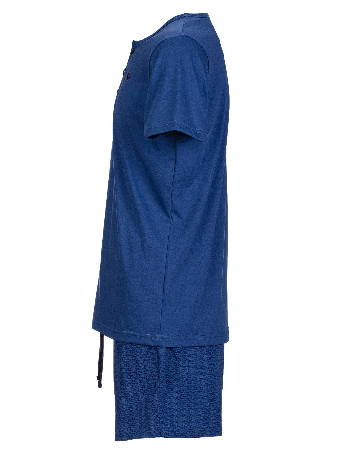 Henry Terre Shorty Robin Dreieck Print Pyjama Set Kurz - Shorts kleine Knopfleiste – Bild 4 von 5