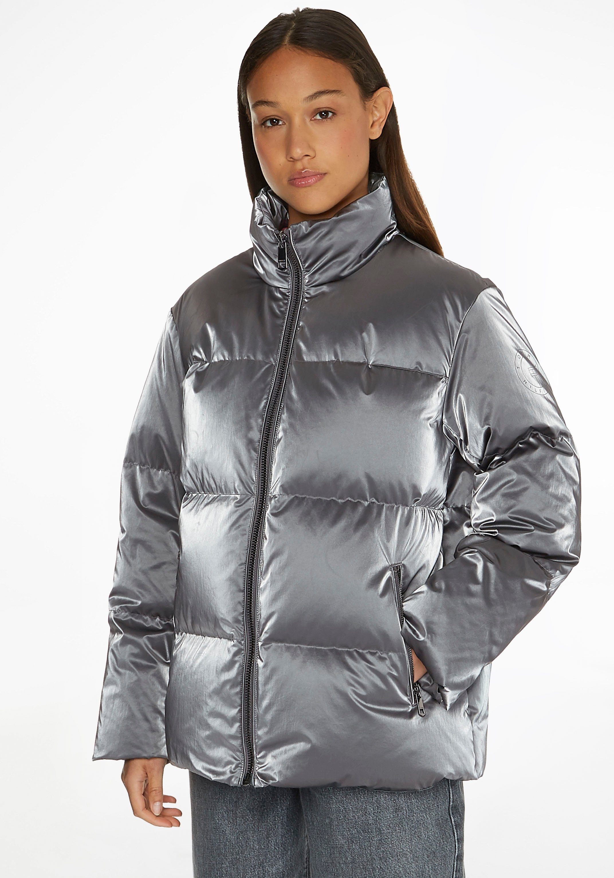 Tommy Hilfiger Steppjacke METALLIC DOWN PUFFER JKT mit Stehkragen