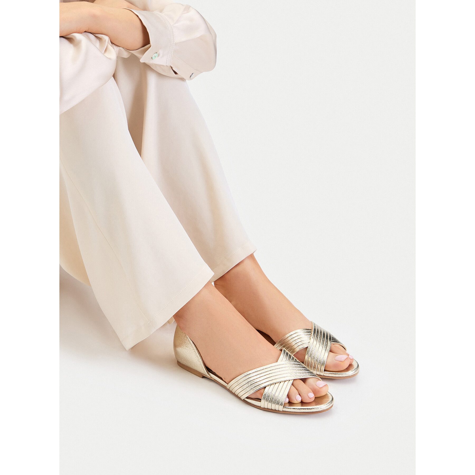 Jenny Jenny Damen-Sandalen Gold Sandale