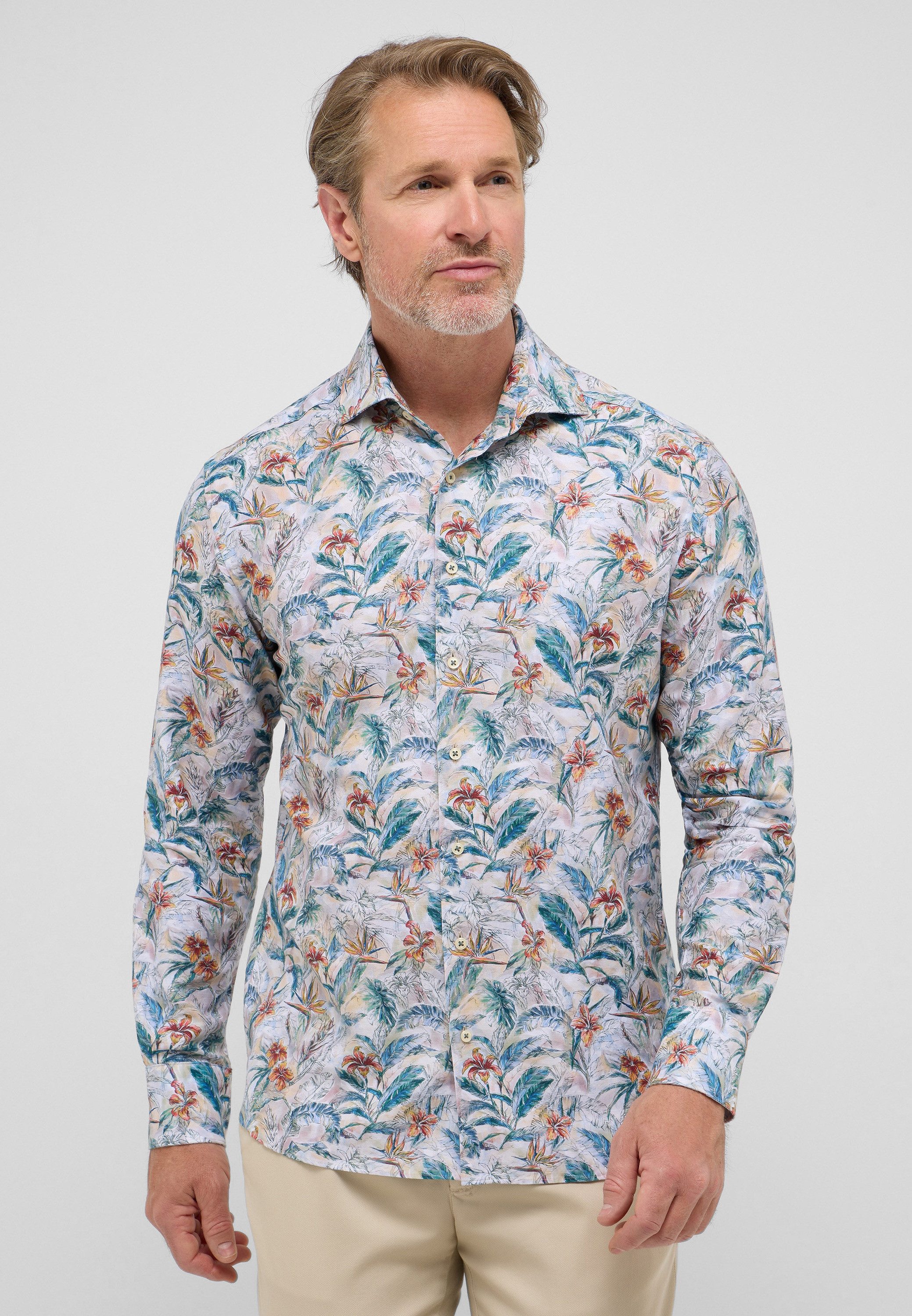 Eterna Langarmhemd MODERN FIT EASY IRON (bügelleicht)