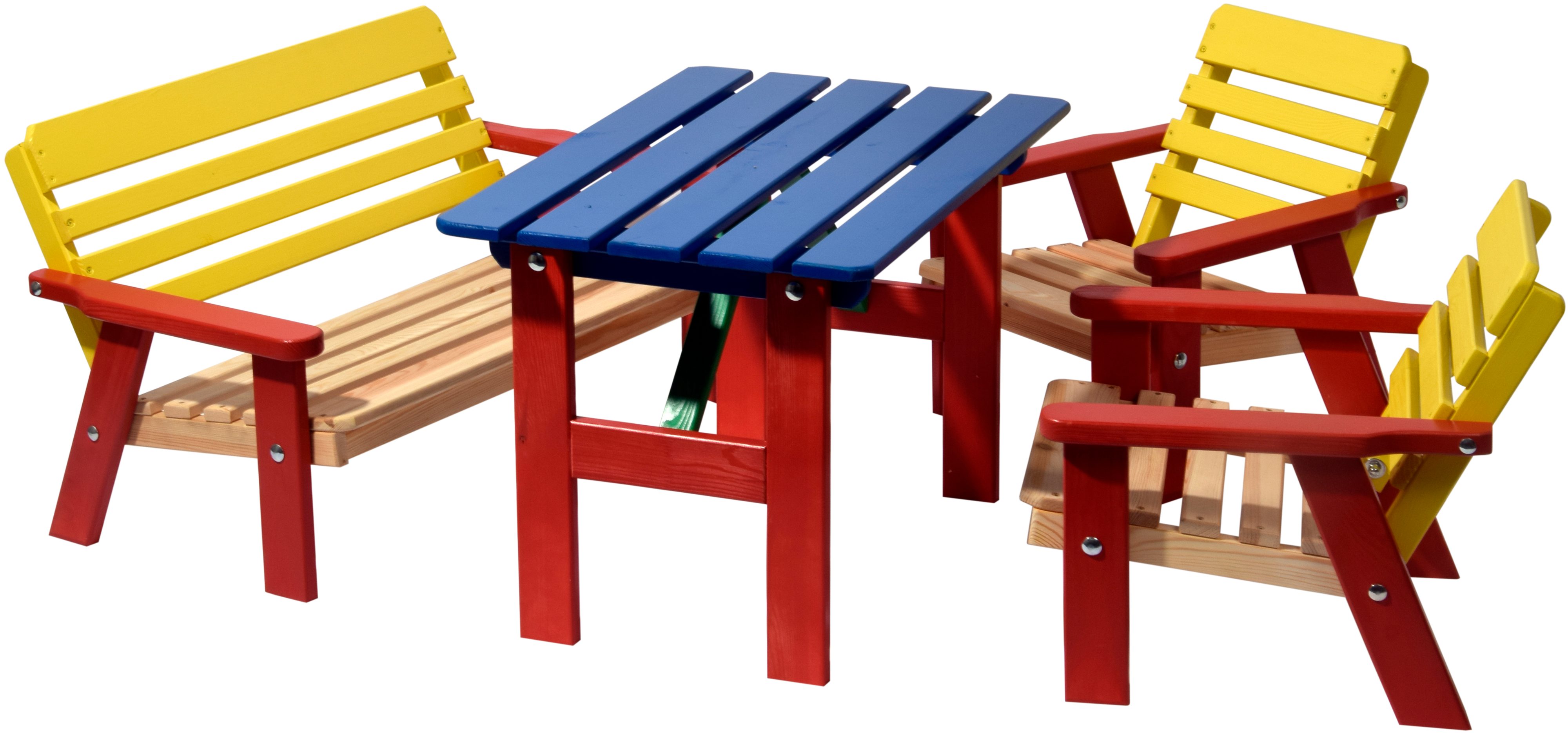 dobar Kindertisch Mehrfarbige Kindersitzgarnitur mit Tisch günstig online kaufen