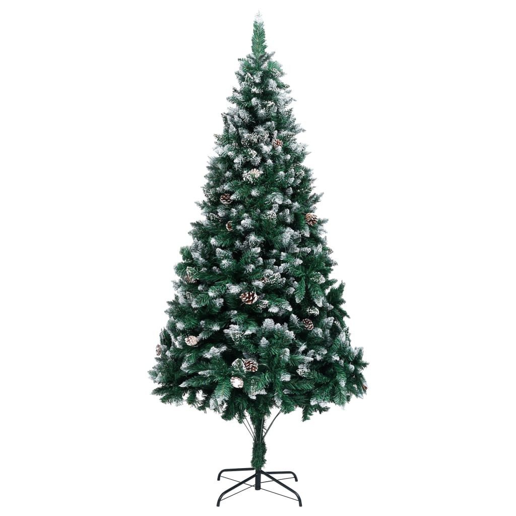 Künstlicher Weihnachtsbaum Künstlicher Weihnachtsbaum mit Zapfen und Schnee 240 cm