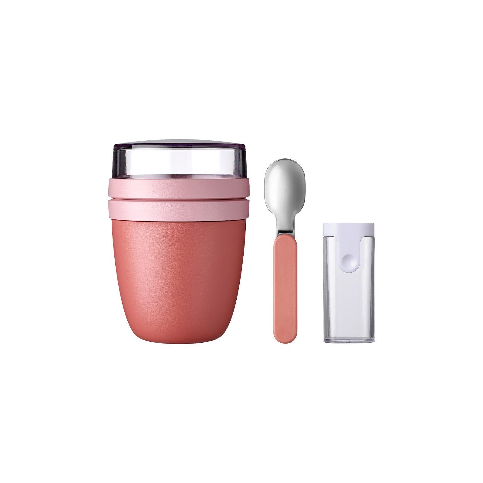 Mepal Lunchbox Ellipse Lunchpot + Faltbarer Löffel 500 + 200 ml, Material-Mix, (3-tlg)
