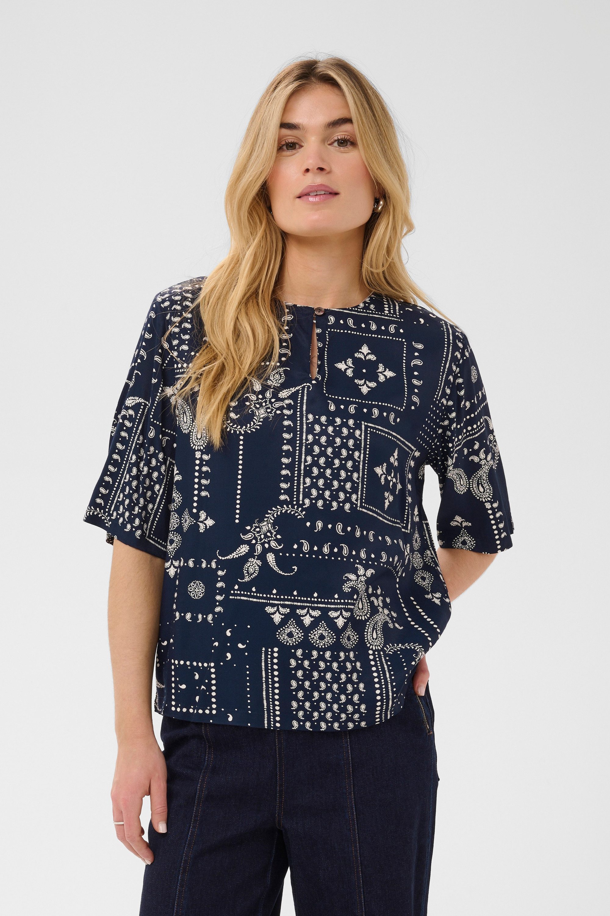Saint Tropez Kurzarmbluse Kurzarm-Bluse StephanieSZ