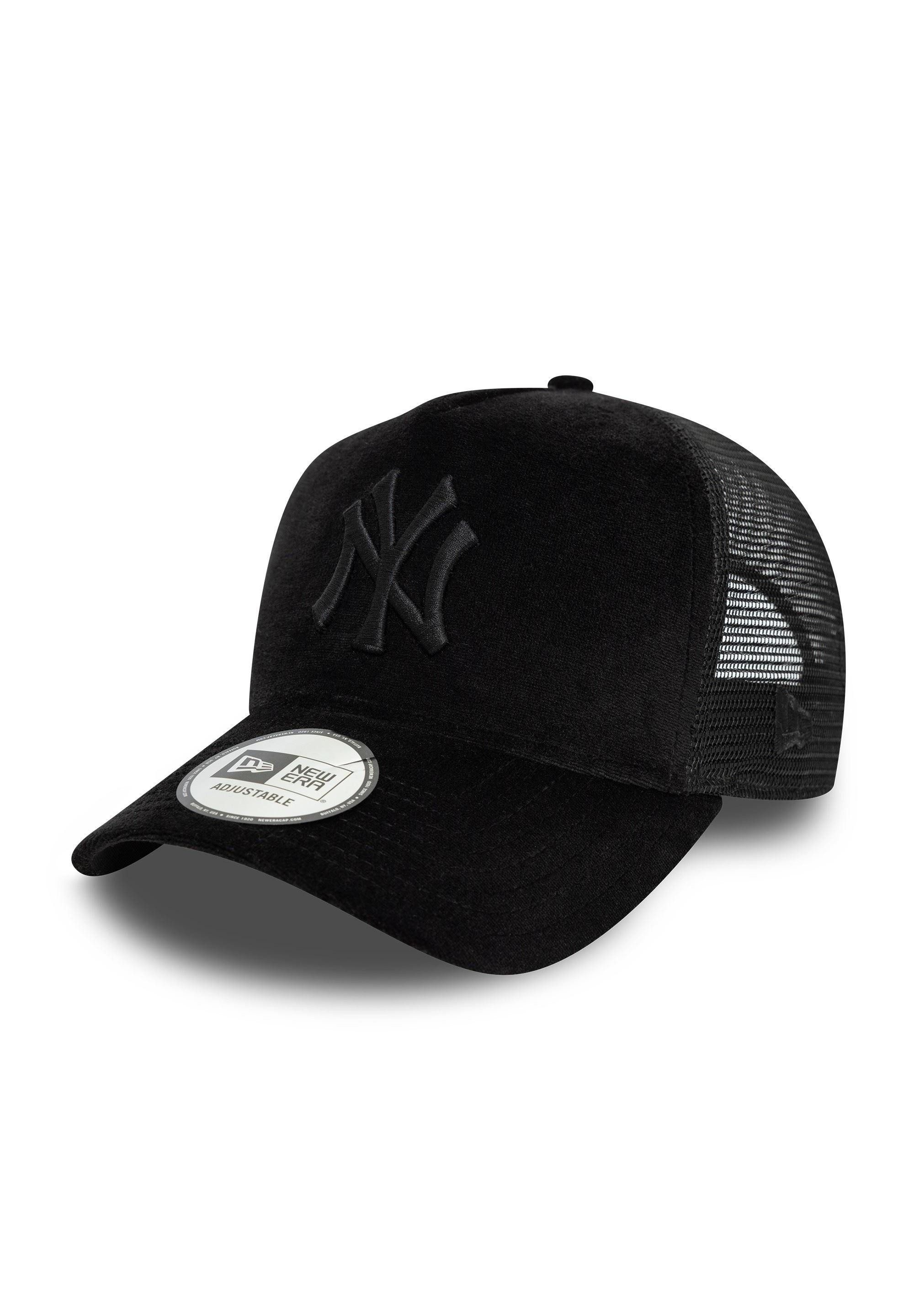 Baseball Cap New York Yankees MLB Womens Velour Schwarz Verstellbare A-Frame Damen