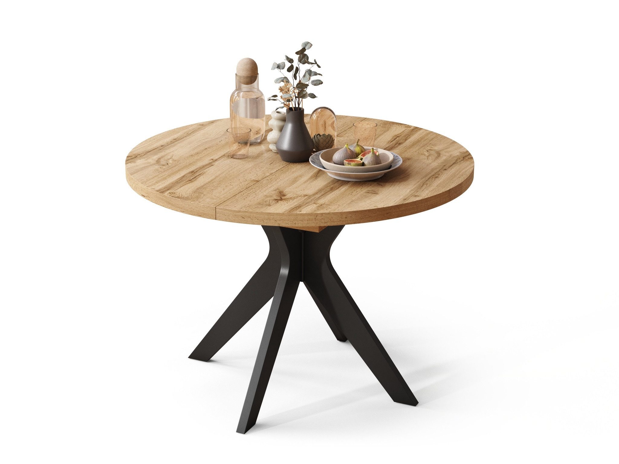 designimpex Esstisch Design Esstisch Renzo ausziehbar 110 bis 180 cm rund E günstig online kaufen