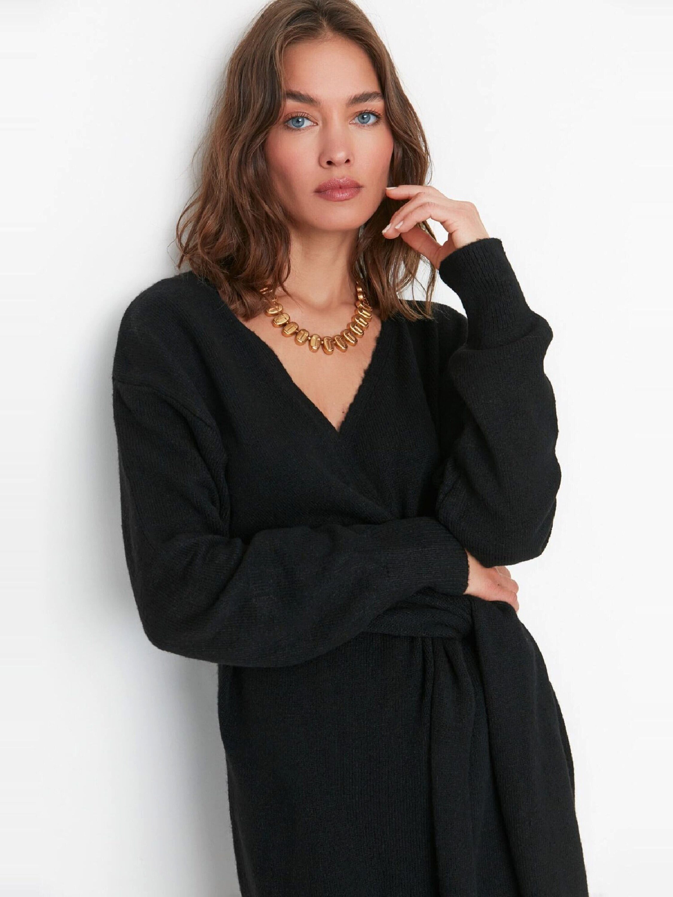 Trendyol Maxikleid (1-tlg) Wickel-Design