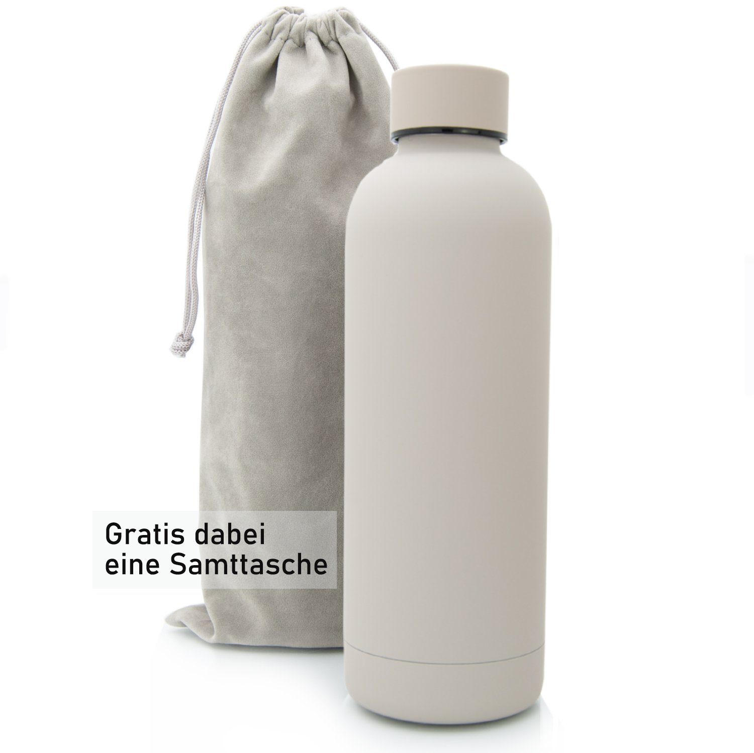 Edelstahl Trinkflasche Isolierflasche Vakuum Sportflasche 500ml Winter Geschenk 