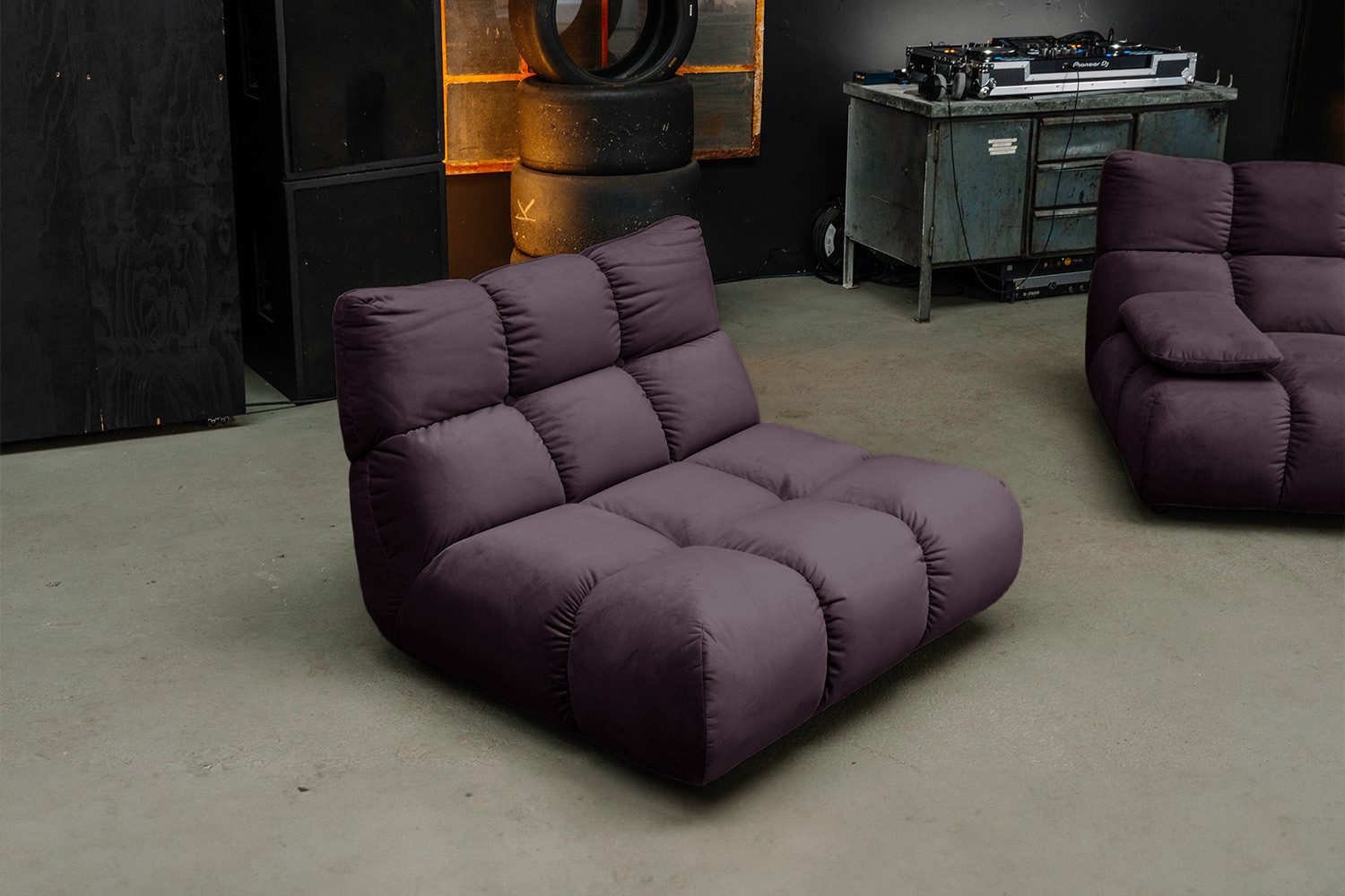 KAWOLA Drehsessel VIVIEN Velvet - Bequem & Modern – XXL Sessel Samt, Eleganter Funktionssessel, Drehbare Entspannung, Komfort, Wohnzimmer
