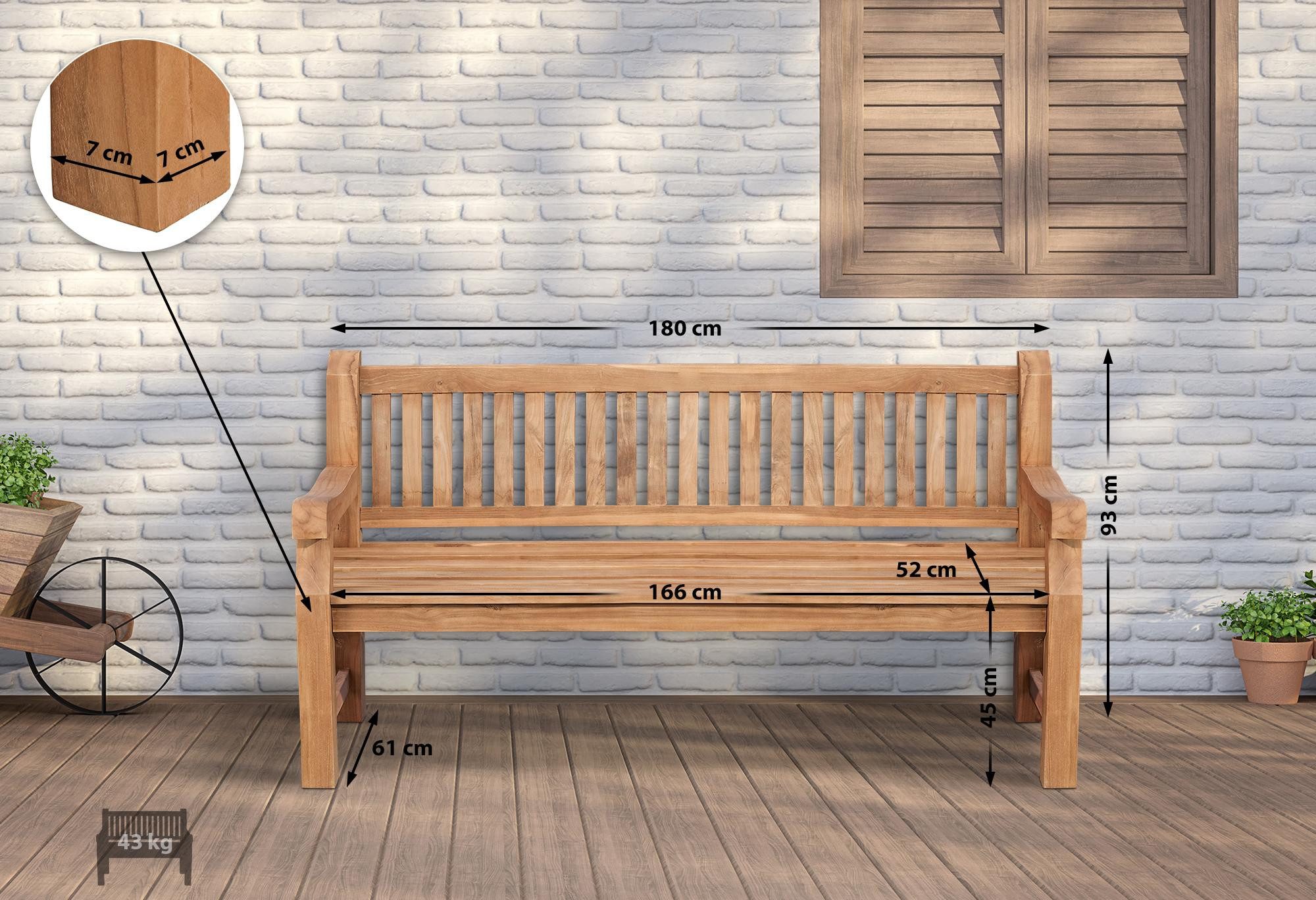CLP Gartenbank Teakbank Jackson V2, aus günstig online kaufen