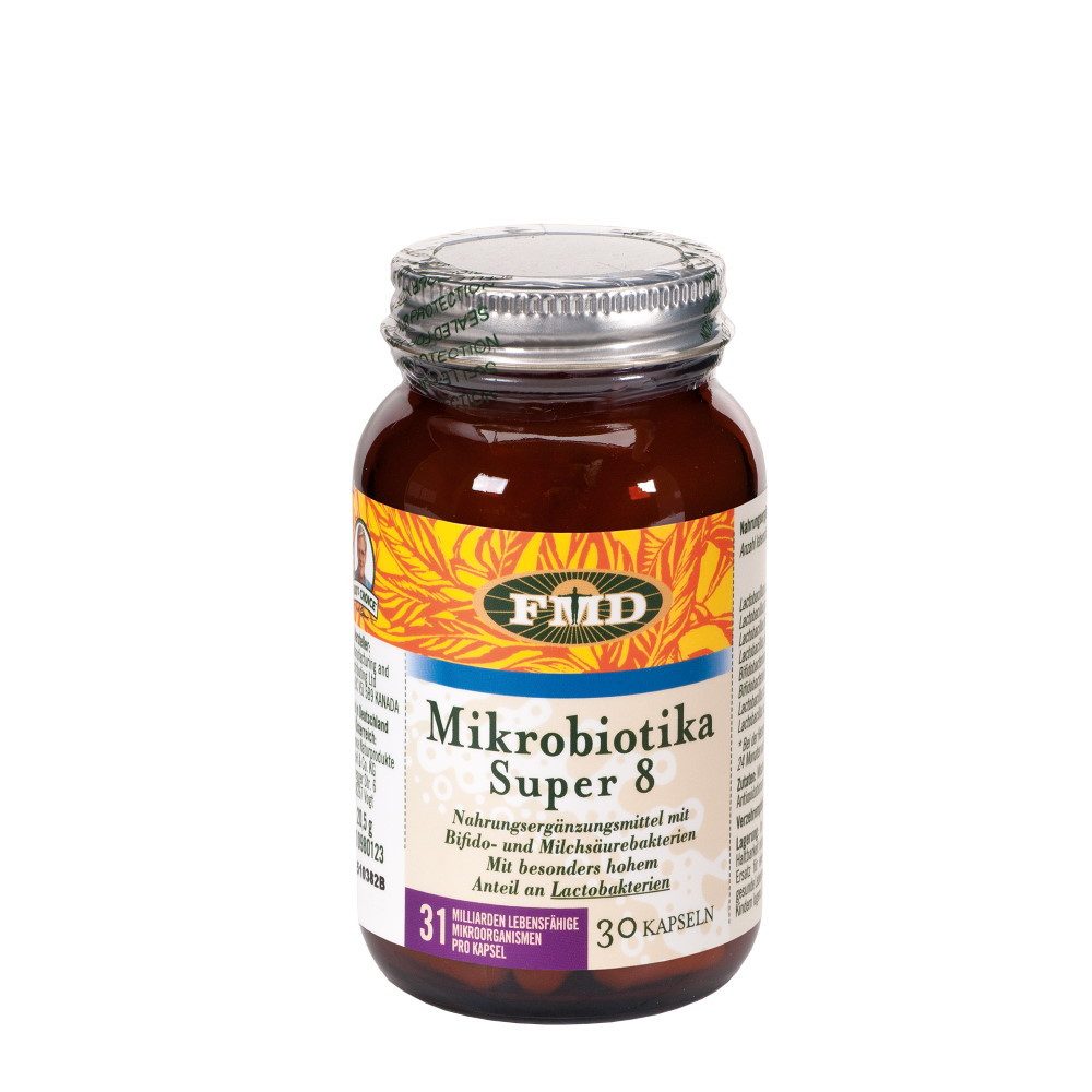 Flora Manufacturing & Distributing Ltd Mikrobiotika Super 8 - 31 Milliarden mikrobiotische Kulturen 30 Kapseln, 18.6 g