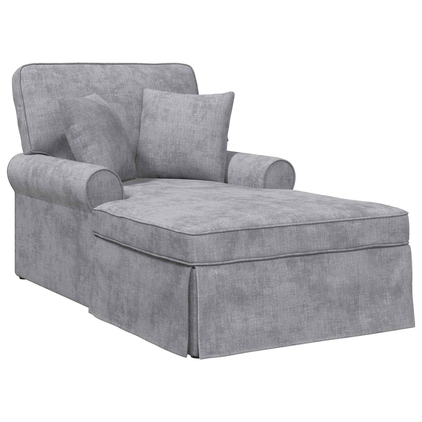 vidaXL Chaiselongue Chaise Lounge mit Rock Hellgrau 157 x 91 x 91 cm ARES, 1 Teile