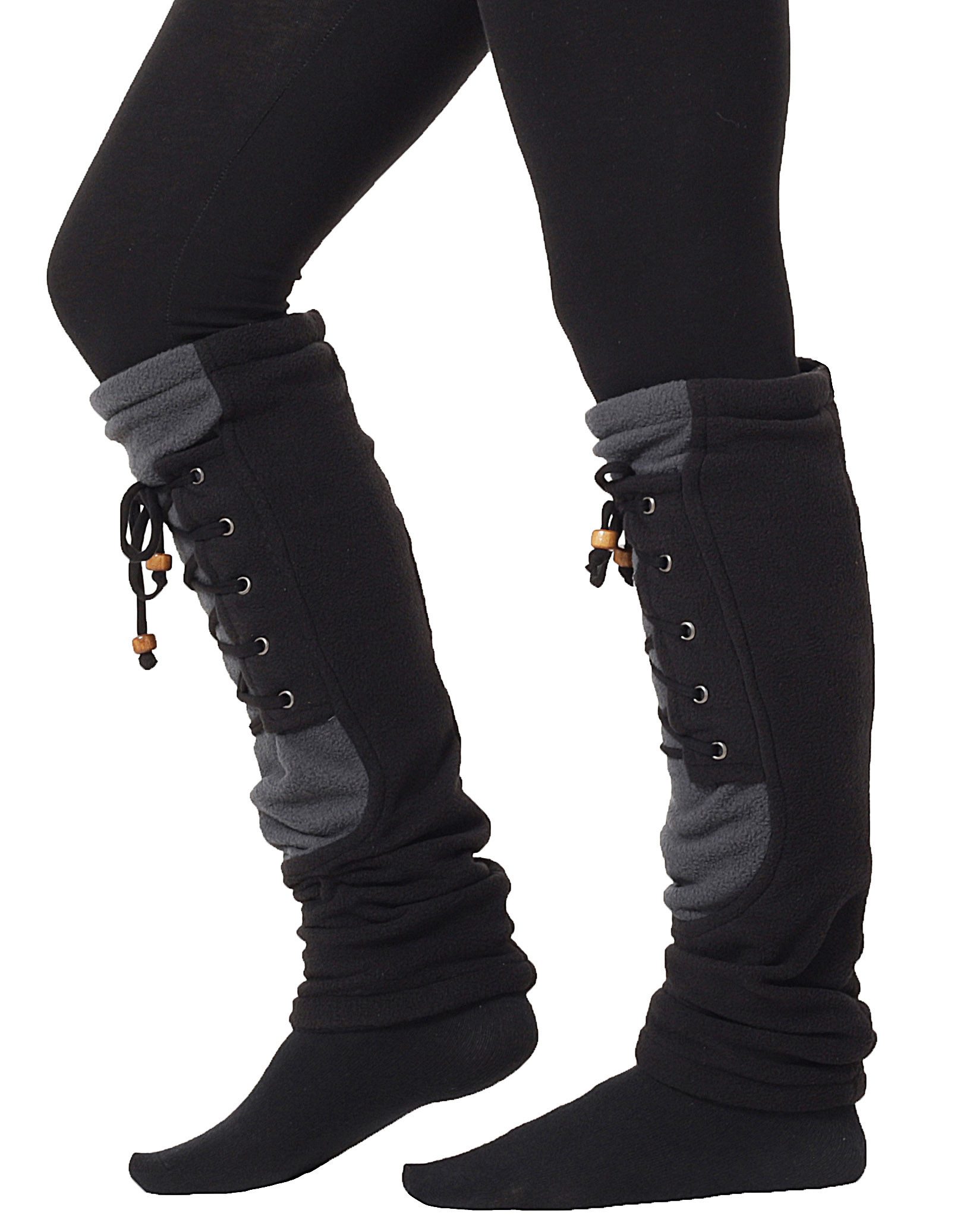 PUREWONDER Beinstulpen Stulpen Beinstulpen aus Fleece mit Schnürung, Beinwä günstig online kaufen