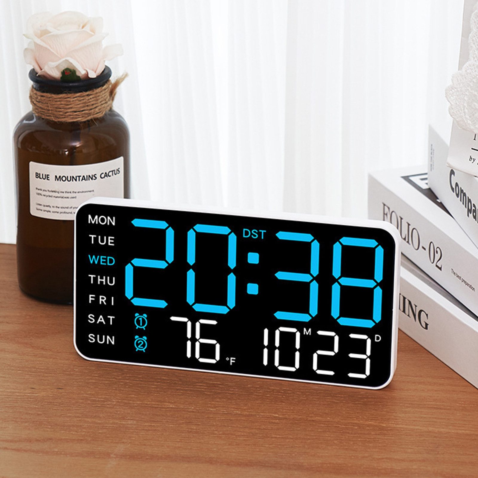 OKWISH Wecker LED Digitalwecker Digitaluhr Alarm 12/24H mit großem Display günstig online kaufen