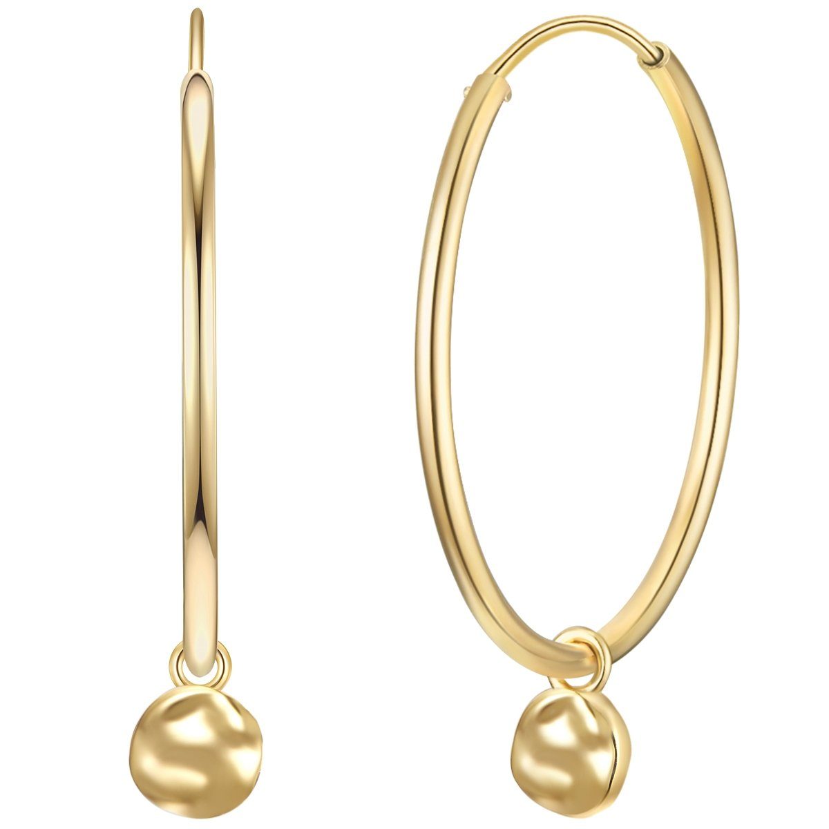 Glanzstücke München Paar Creolen Kreis gelbgold, aus Sterling Silber günstig online kaufen