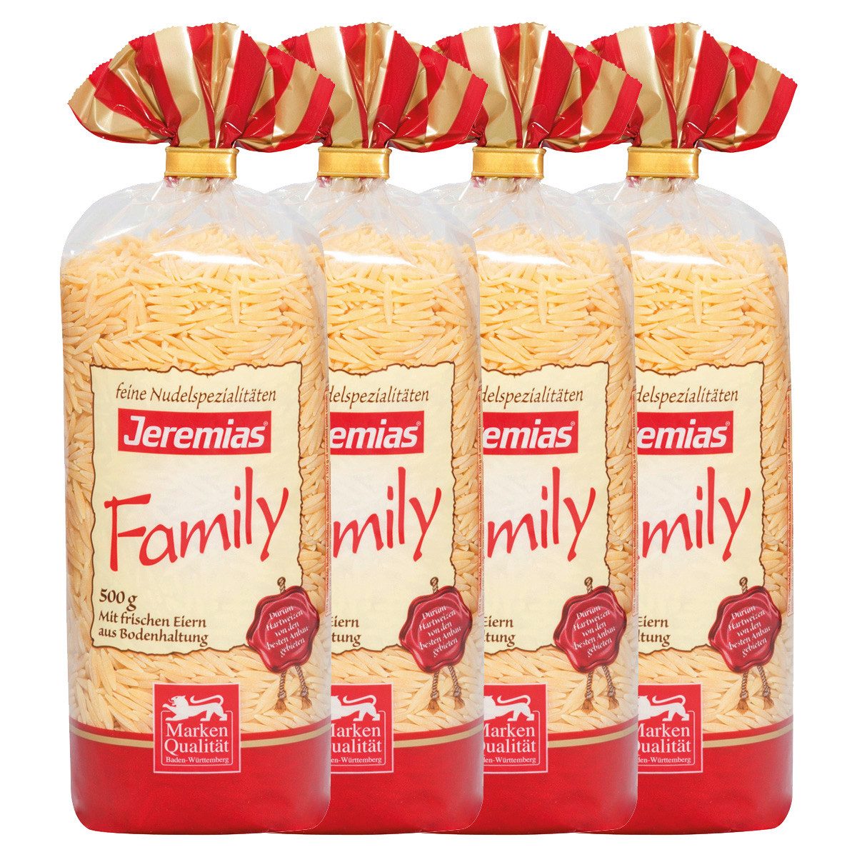 Jeremias Nudeln, Jeremias Nudelreis Classic Family Frischei Nudeln 500g 4er Pack