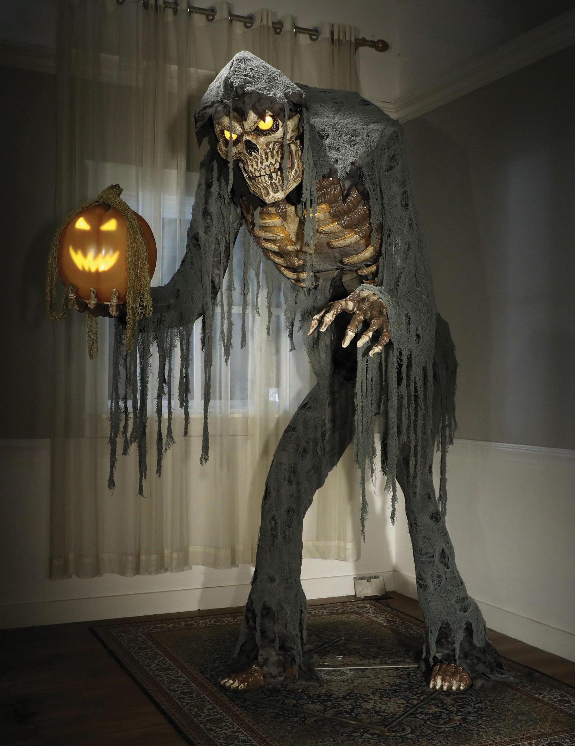 Palmer Monster-Kostüm Schwarze Jack die Vogelscheuche Animatronic Deko 2,15 m