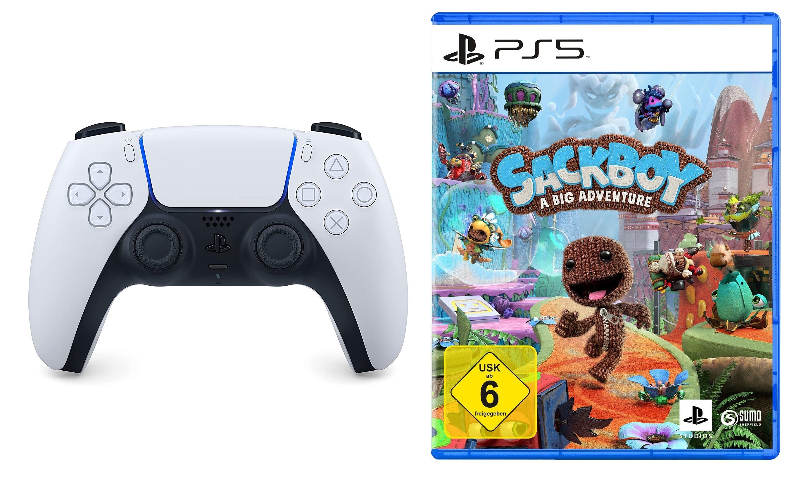 Playstation Playstation 5 Controller + Sackboy: A Big Adventure PS5 Spiel - PlayStation 5-Controller (DualSense Wireless-Controller)