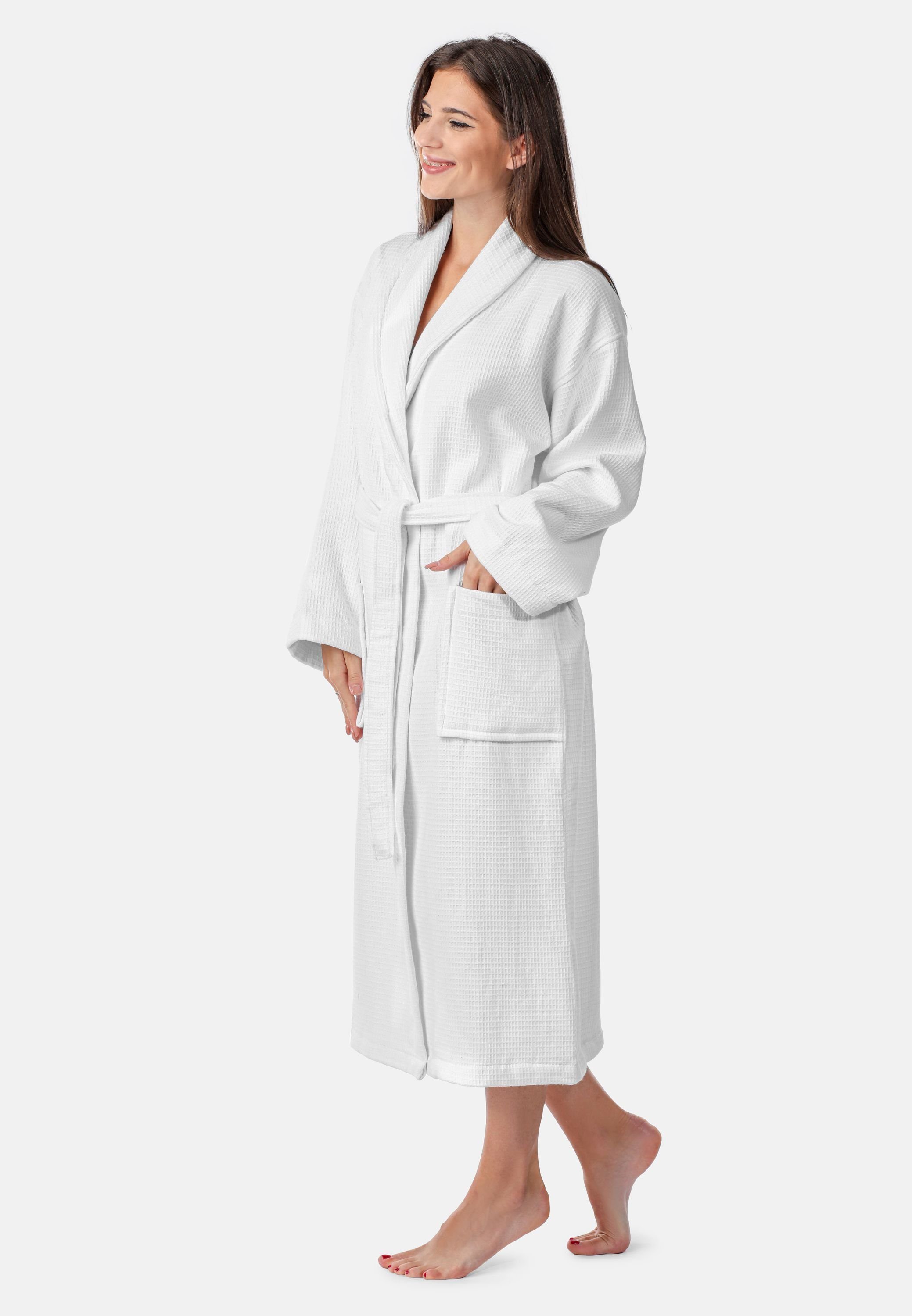 Ladeheid Bademantel Damen Waffelpiqué Bademantel - 100% Baumwolle LA40-227, günstig online kaufen